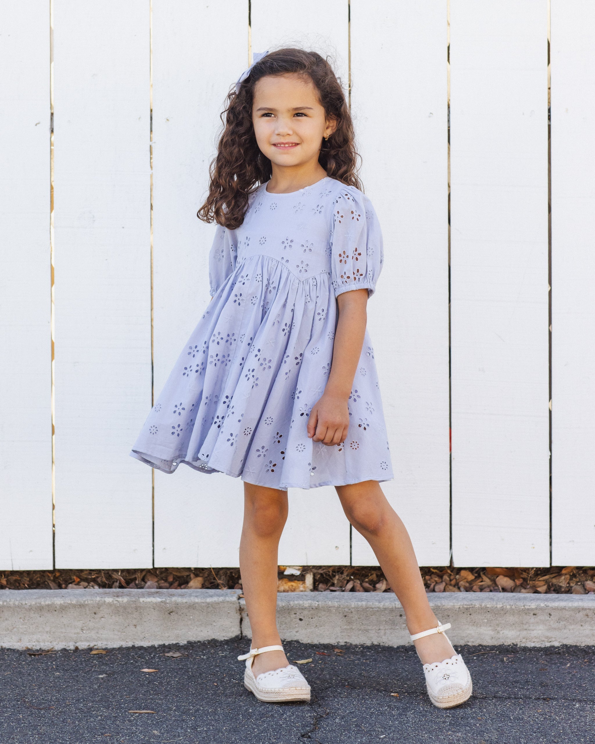 Rose Dress Periwinkle - Rylee + Cru | Kids Clothes | Trendy Baby Clothes | Modern Infant Outfits |