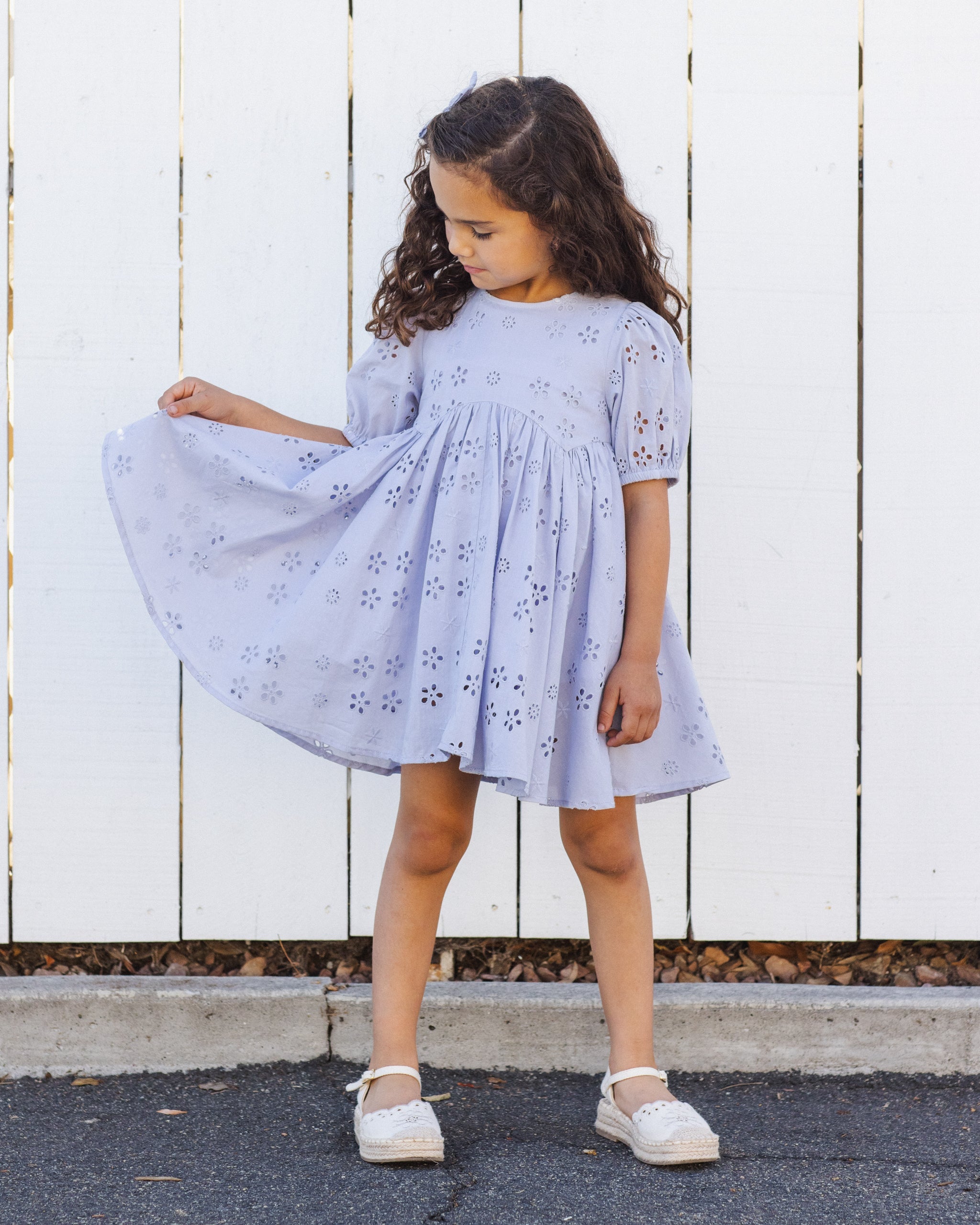 Rose Dress Periwinkle - Rylee + Cru | Kids Clothes | Trendy Baby Clothes | Modern Infant Outfits |