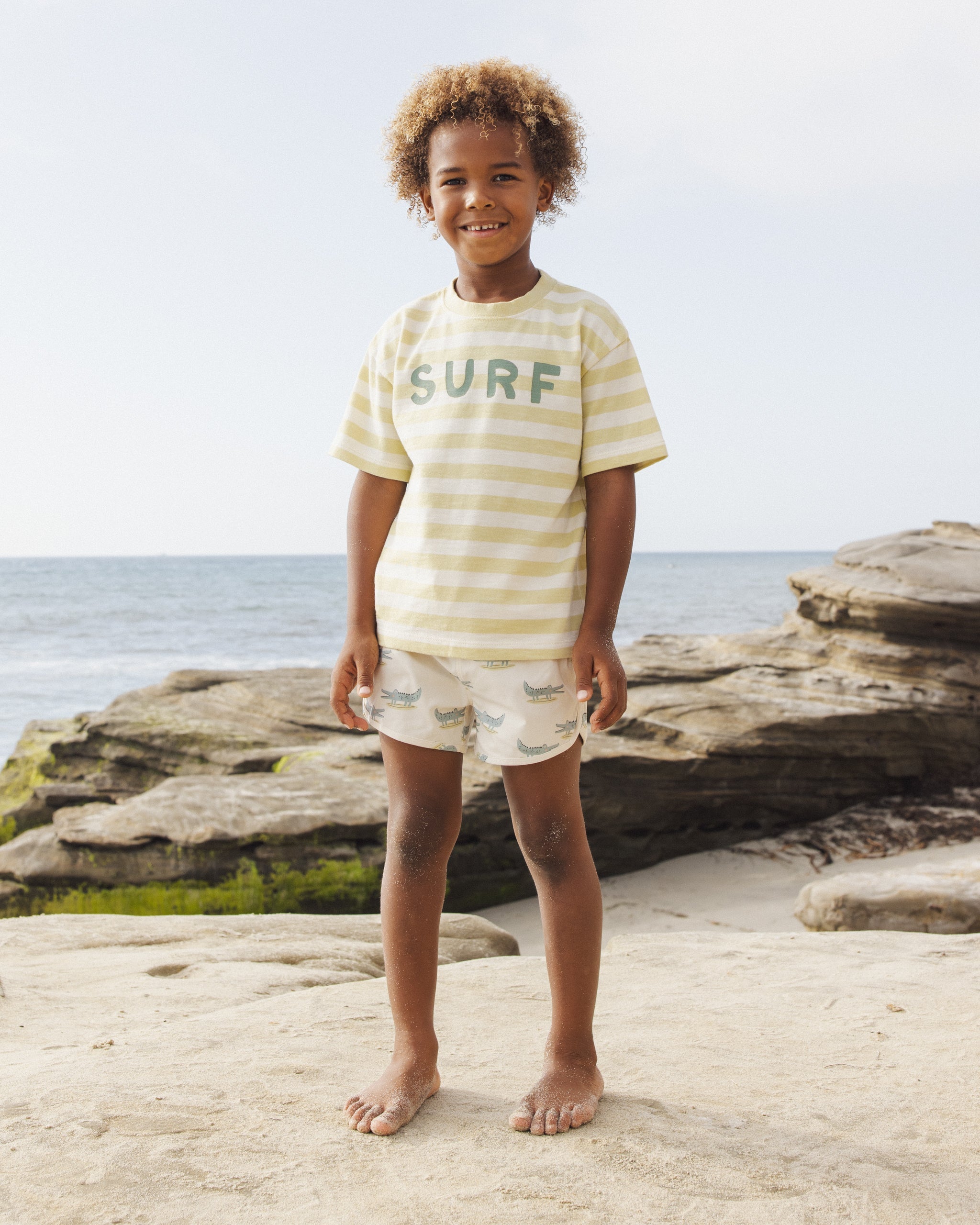 Swim Trunk Alligators - Rylee + Cru | Kids Clothes | Trendy Baby Clothes | Modern Infant Outfits |