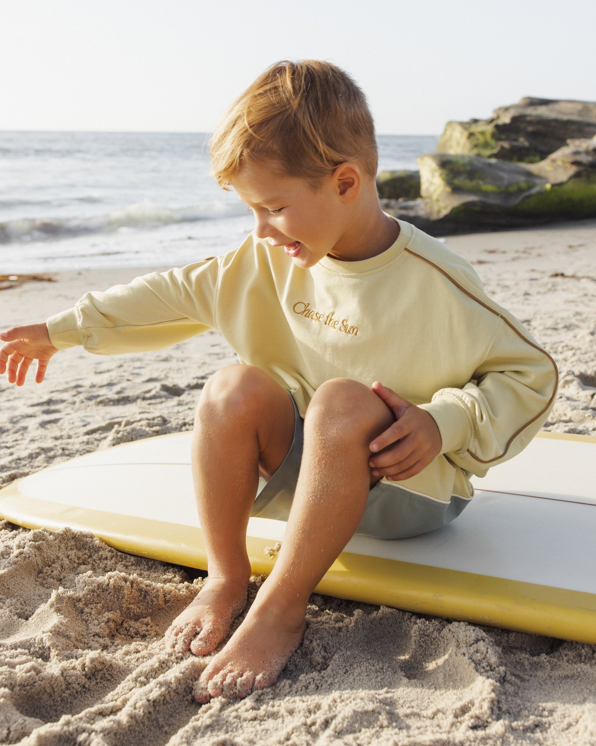 Relaxed Sweatshirt Chase The Sun - Rylee + Cru | Kids Clothes | Trendy Baby Clothes | Modern Infant Outfits |