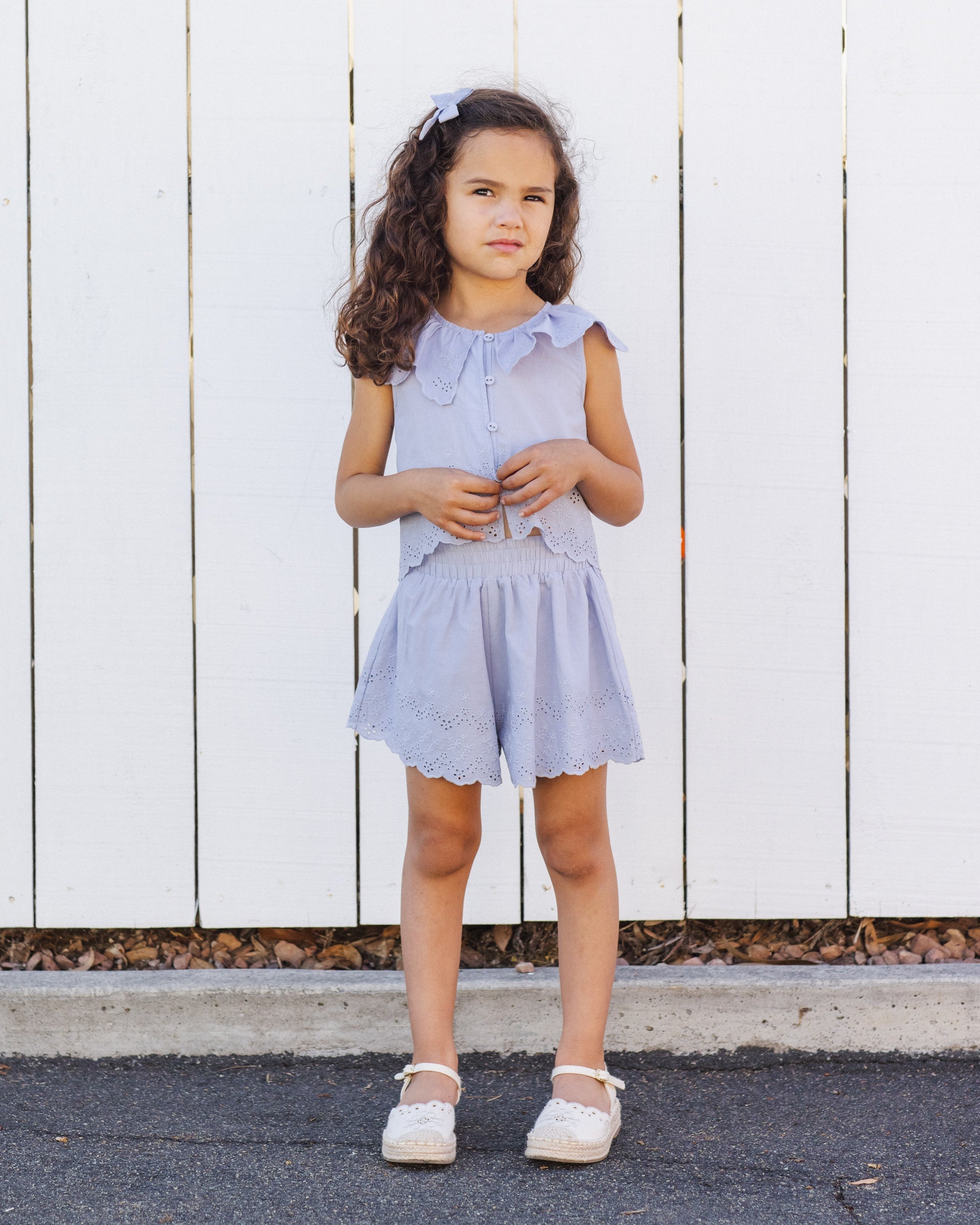 Remi Blouse Periwinkle - Rylee + Cru | Kids Clothes | Trendy Baby Clothes | Modern Infant Outfits |