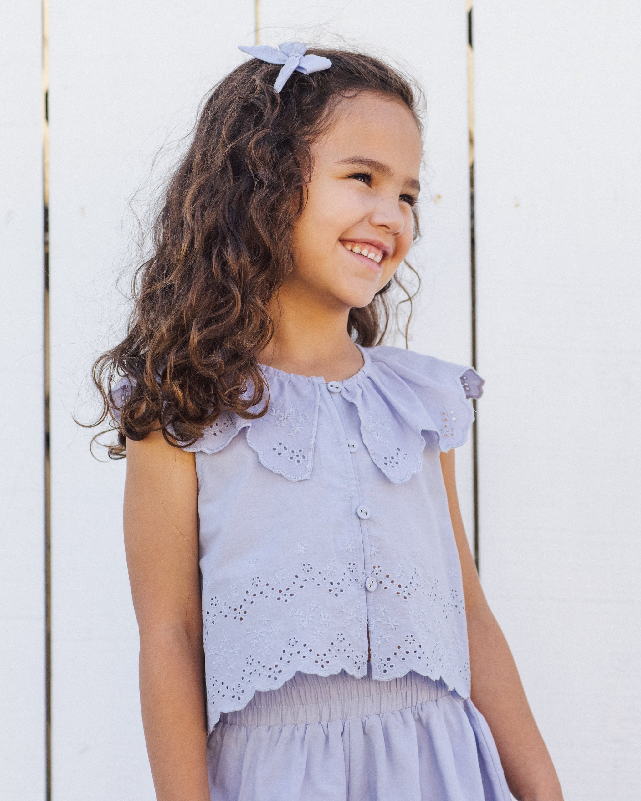 Remi Blouse Periwinkle - Rylee + Cru | Kids Clothes | Trendy Baby Clothes | Modern Infant Outfits |