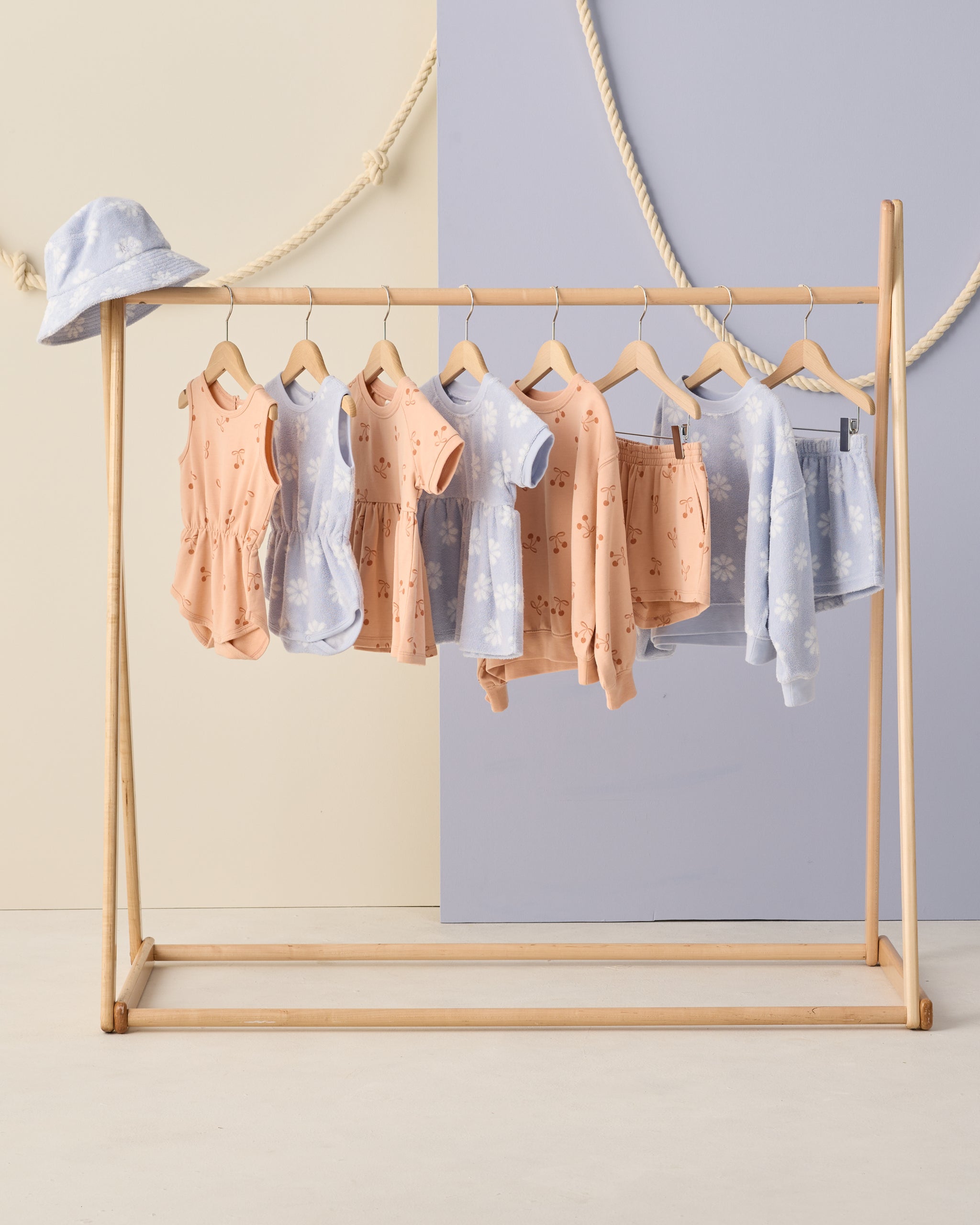 Karli Set Periwinkle Daisy - Rylee + Cru | Kids Clothes | Trendy Baby Clothes | Modern Infant Outfits |