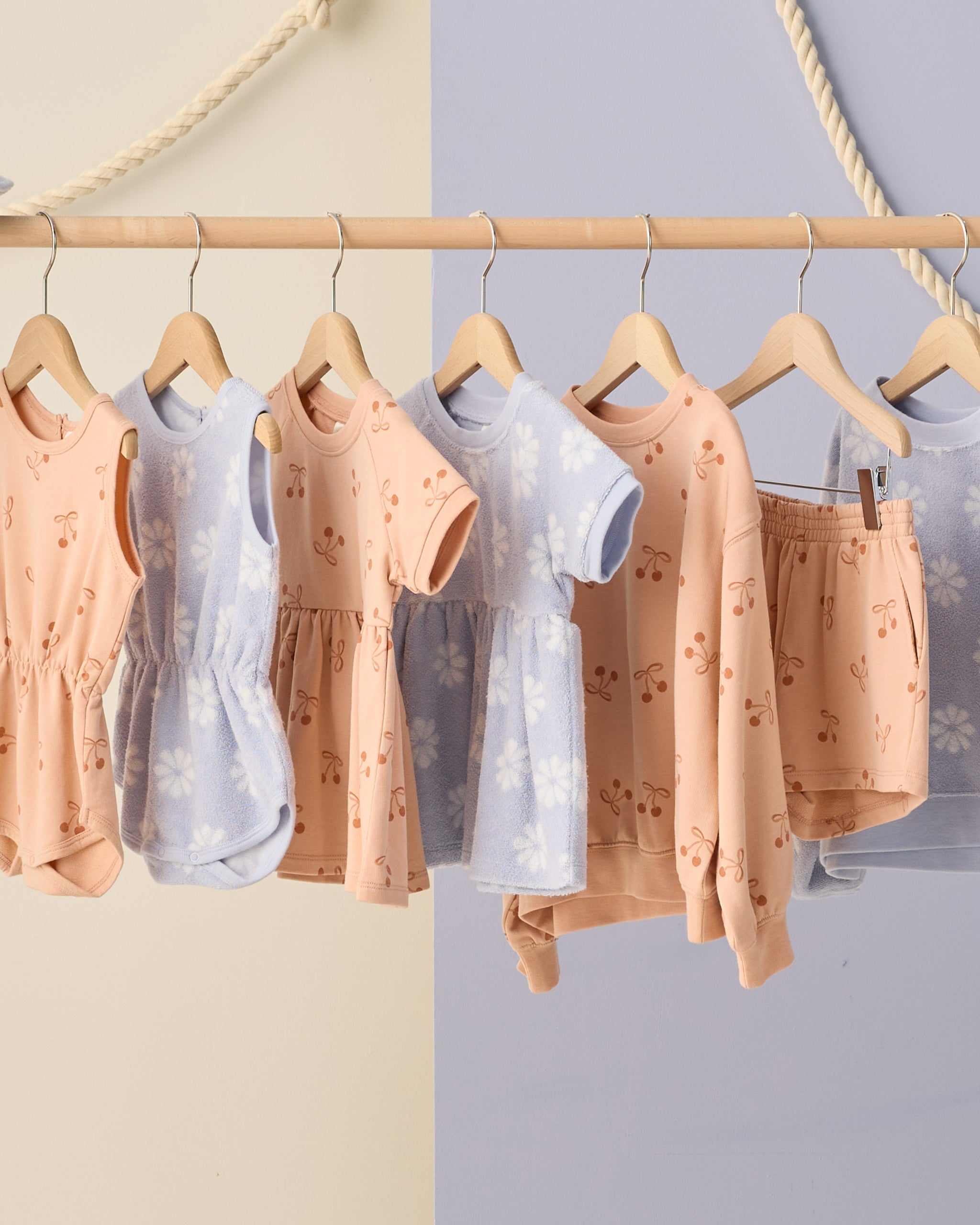 Cinch Playsuit Periwinkle Daisy - Rylee + Cru | Kids Clothes | Trendy Baby Clothes | Modern Infant Outfits |