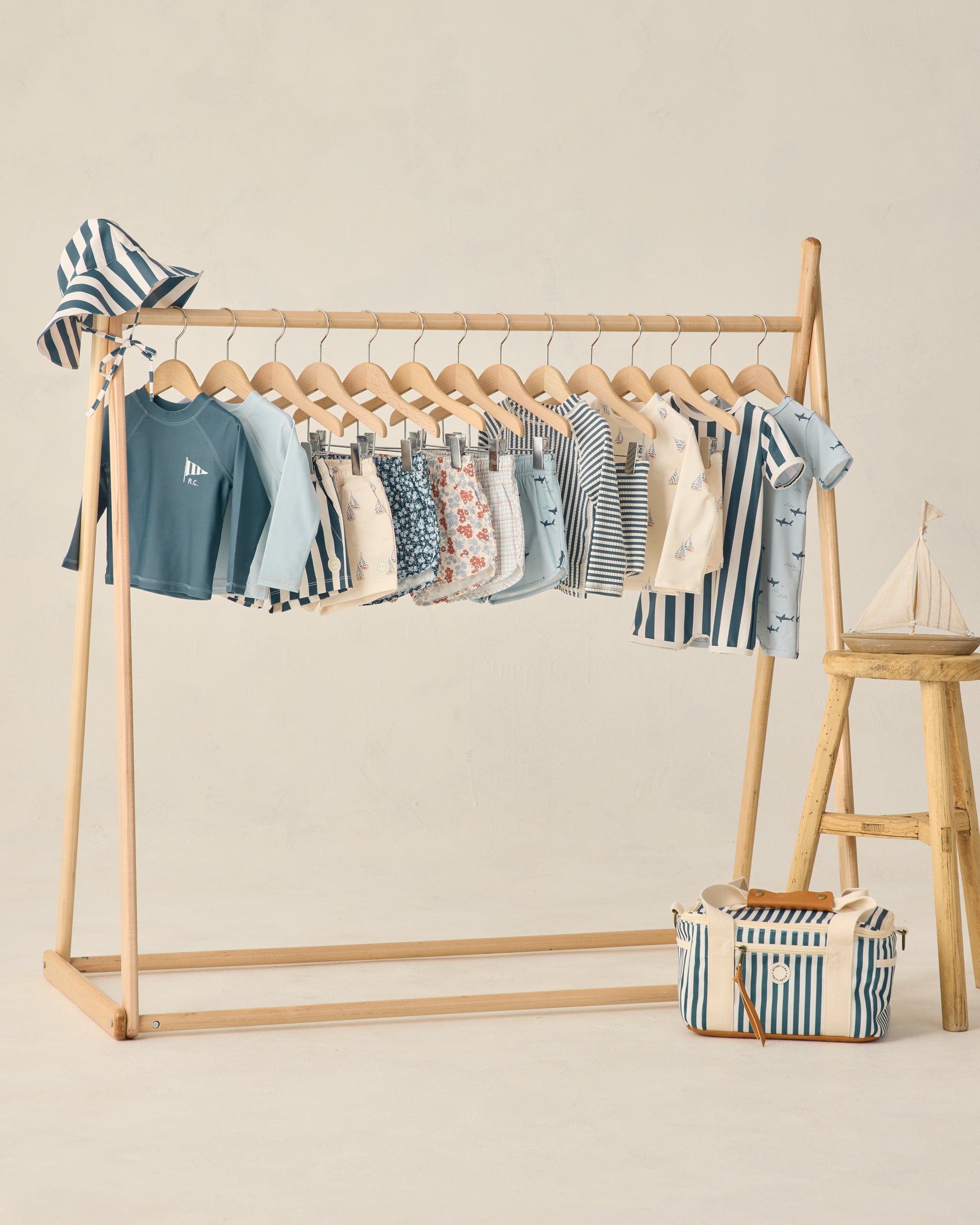 Boardshort Navy Stripe - Rylee + Cru | Kids Clothes | Trendy Baby Clothes | Modern Infant Outfits |