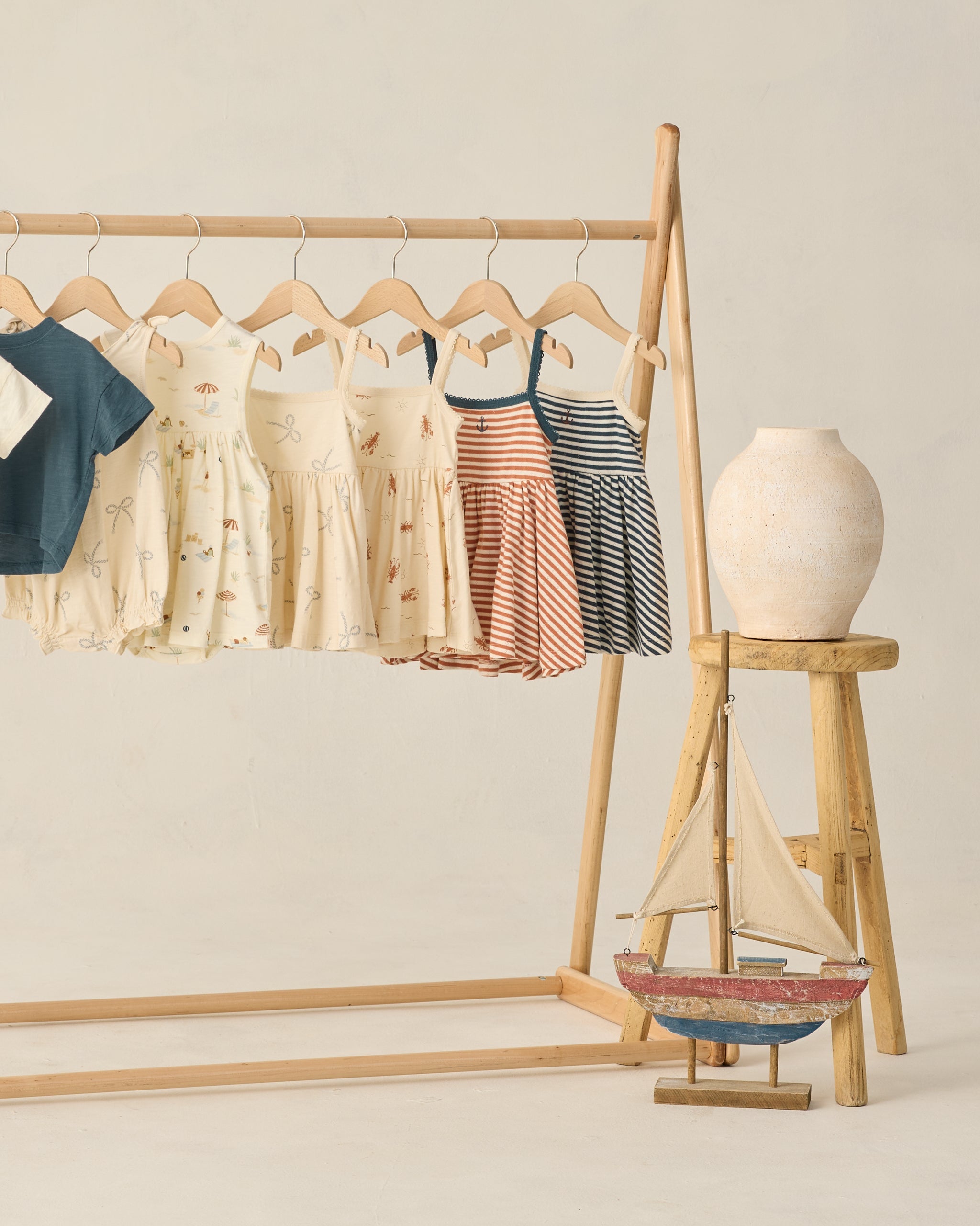 Lea Dress Navy Stripe - Rylee + Cru | Kids Clothes | Trendy Baby Clothes | Modern Infant Outfits |