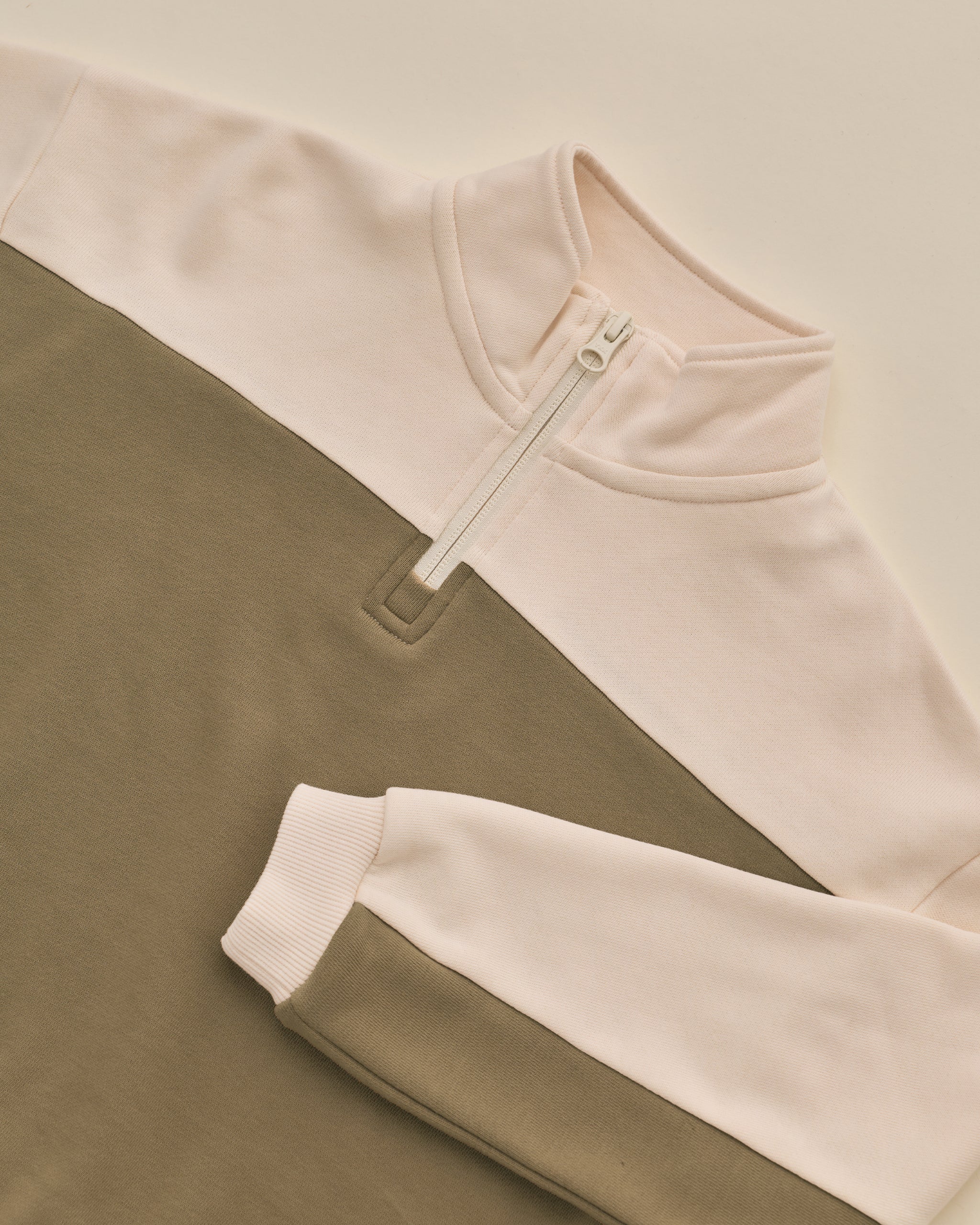 Quarter Zip Crew Olive - Rylee + Cru | Kids Clothes | Trendy Baby Clothes | Modern Infant Outfits |