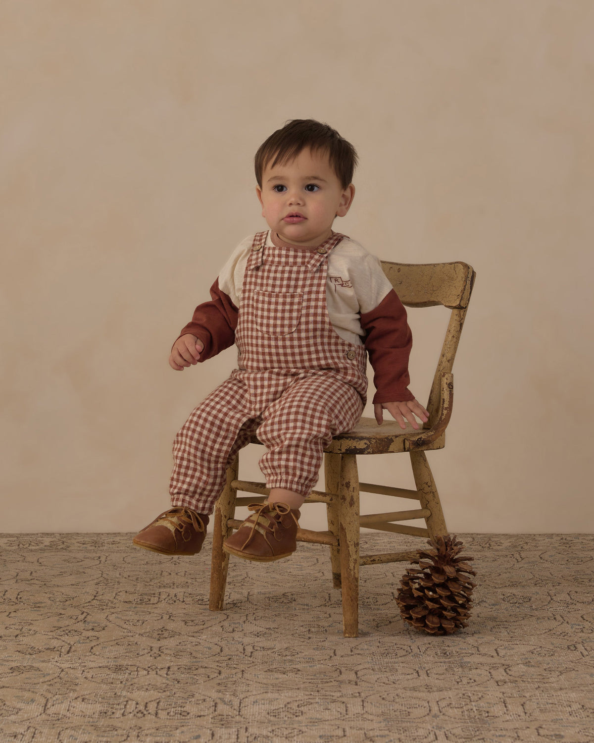 Camden Long Sleeve Tee Brick Color Block - Rylee + Cru | Kids Clothes | Trendy Baby Clothes | Modern Infant Outfits |