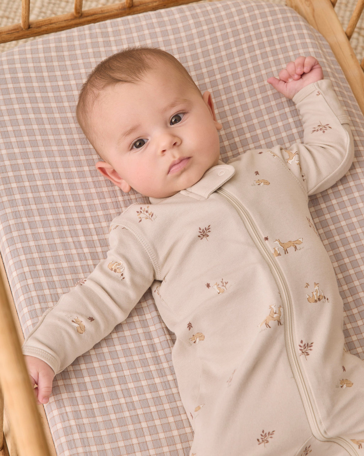 Zip Long Sleeve Sleeper Footie Fox Land - Rylee + Cru | Kids Clothes | Trendy Baby Clothes | Modern Infant Outfits |