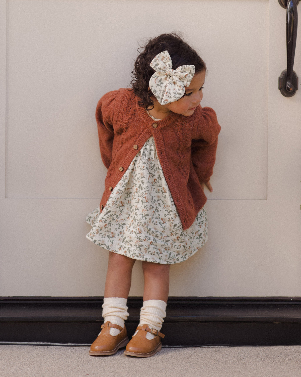 Bow Holiday Floral - Rylee + Cru | Kids Clothes | Trendy Baby Clothes | Modern Infant Outfits |