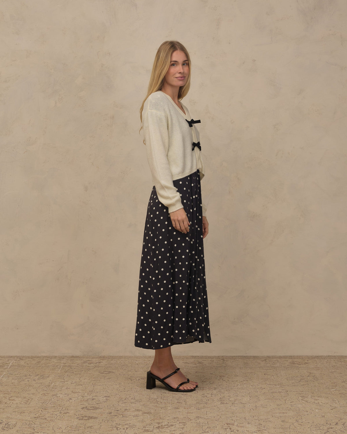 Women's Bow Cardigan Ivory