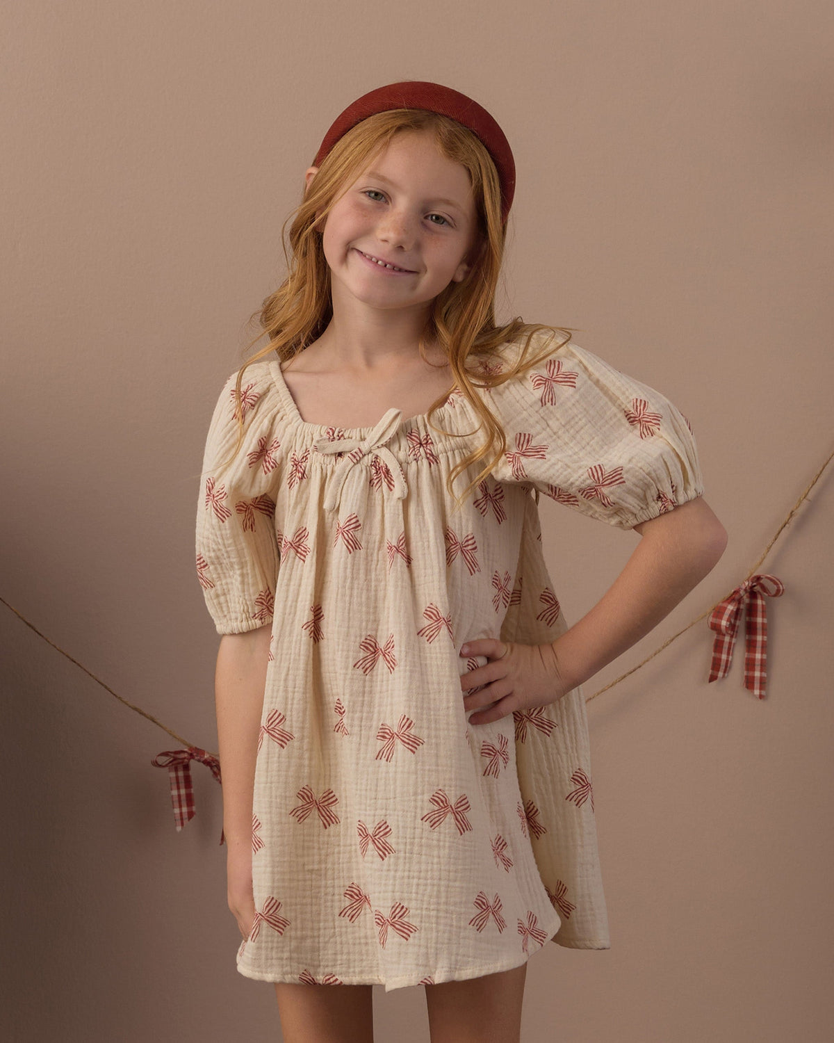 Sabrina Mini Dress Peppermint Bows - Rylee + Cru | Kids Clothes | Trendy Baby Clothes | Modern Infant Outfits |