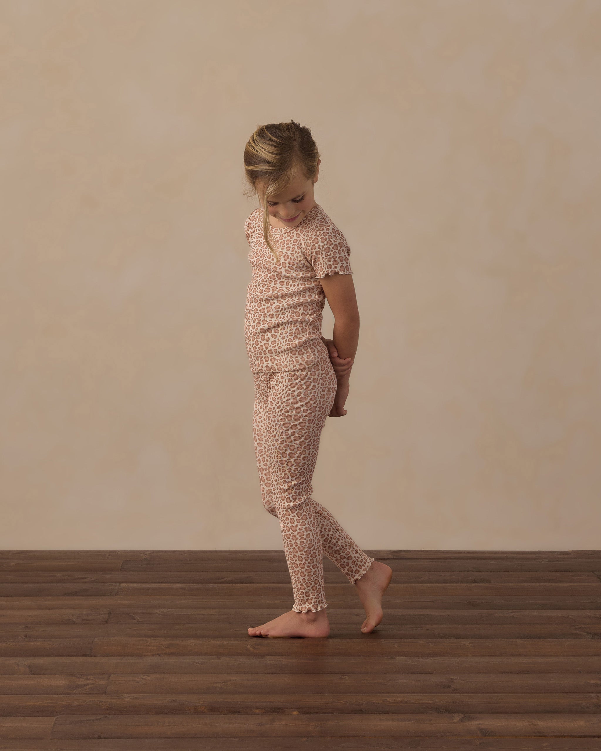 Ribbed Basic Tee Pink Leopard - Rylee + Cru | Kids Clothes | Trendy Baby Clothes | Modern Infant Outfits |