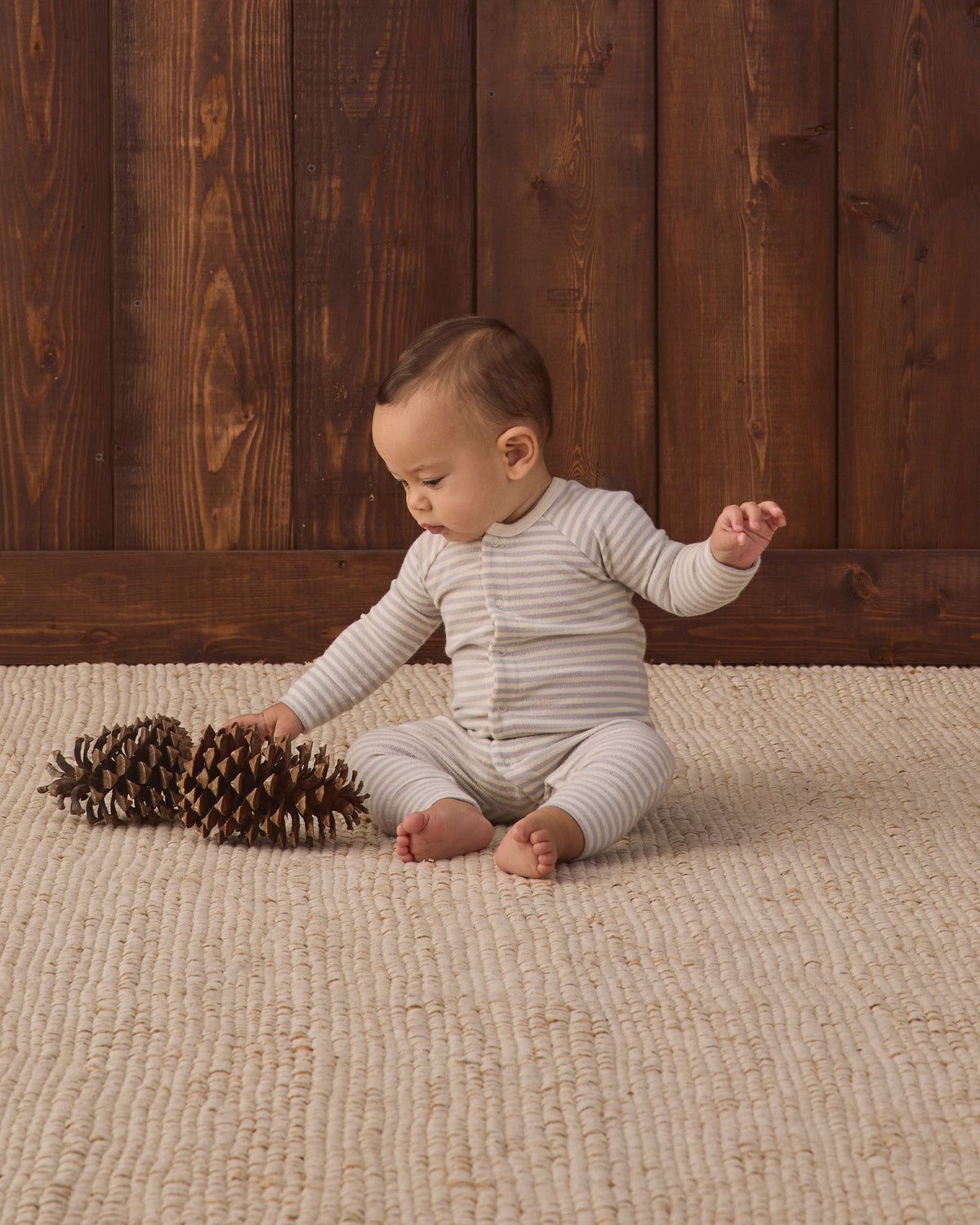 Long John Fog Stripe - Rylee + Cru | Kids Clothes | Trendy Baby Clothes | Modern Infant Outfits |