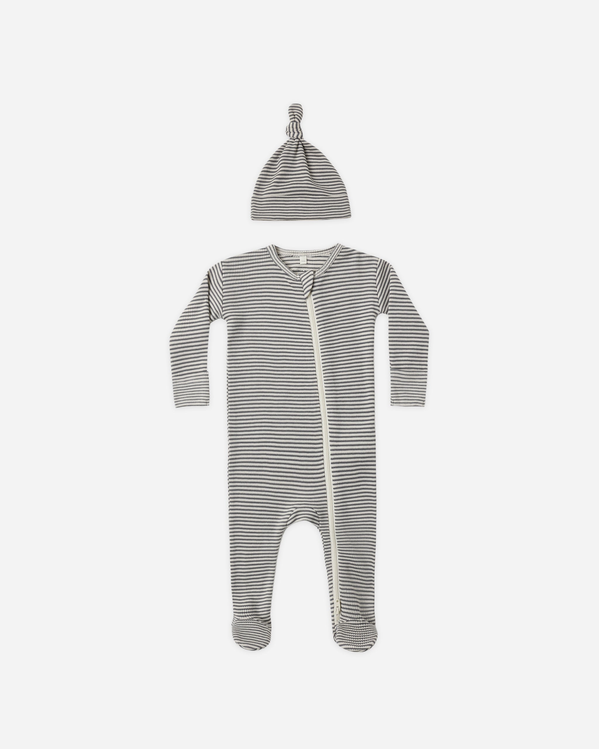 Waffle Sleep Set Midnight Microstripe - Rylee + Cru | Kids Clothes | Trendy Baby Clothes | Modern Infant Outfits |