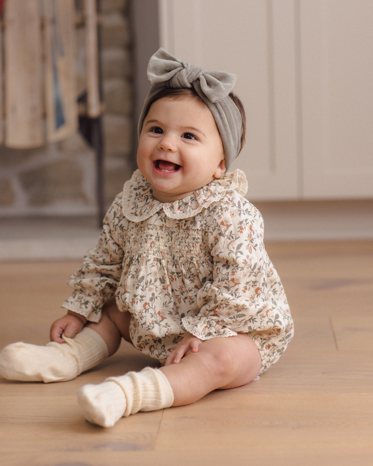Callie Romper Holiday Floral - Rylee + Cru | Kids Clothes | Trendy Baby Clothes | Modern Infant Outfits |