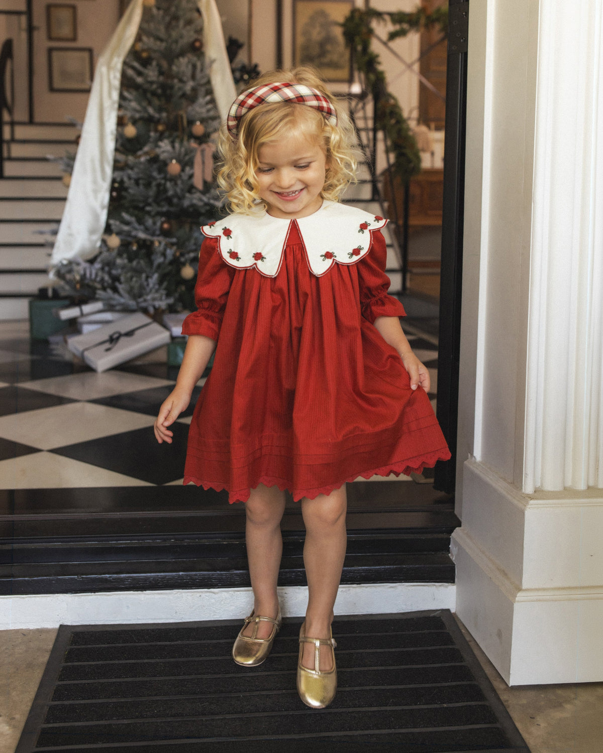 Padded Headband Holiday Tartan