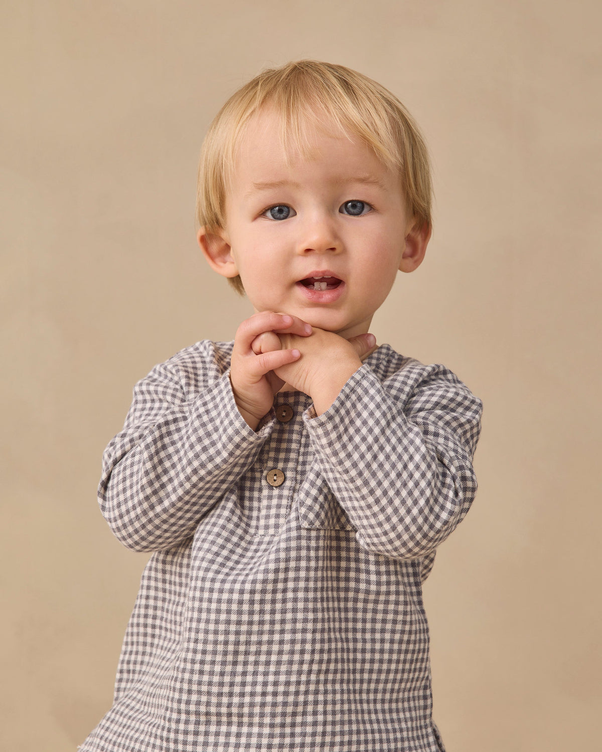Rory Shirt Midnight Gingham - Rylee + Cru | Kids Clothes | Trendy Baby Clothes | Modern Infant Outfits |