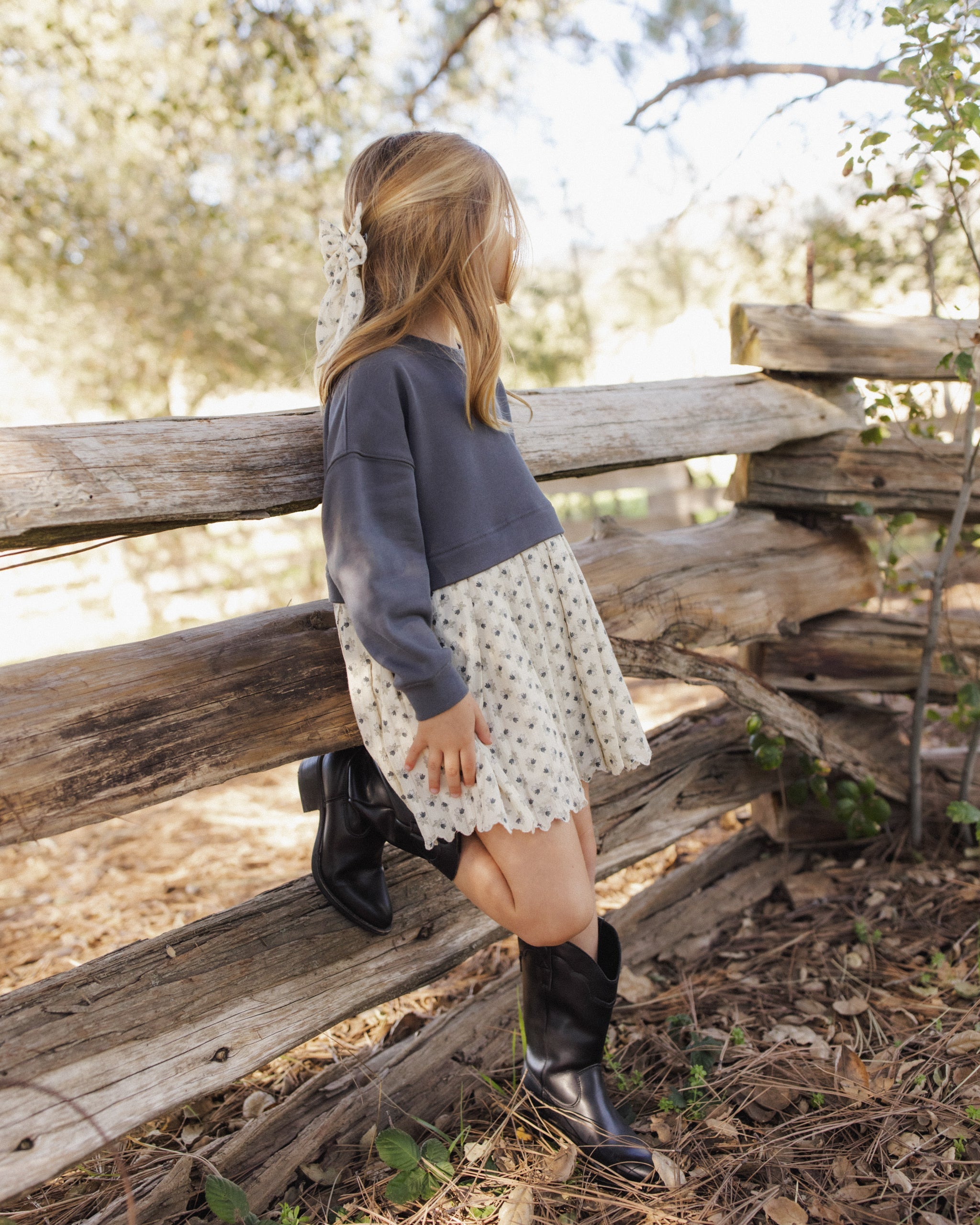 Sweatshirt Dress Vintage Fleur - Rylee + Cru | Kids Clothes | Trendy Baby Clothes | Modern Infant Outfits |