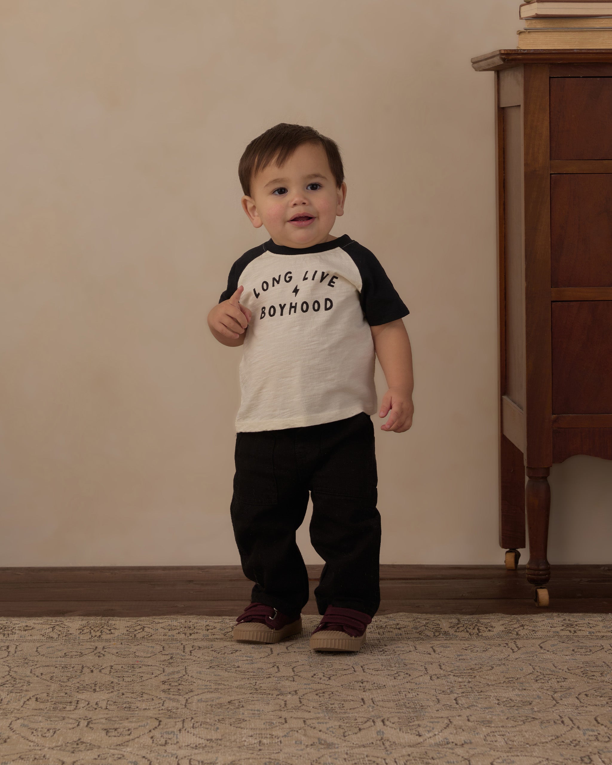 Raglan Short Sleeve Tee Long Live Boyhood - Rylee + Cru | Kids Clothes | Trendy Baby Clothes | Modern Infant Outfits |