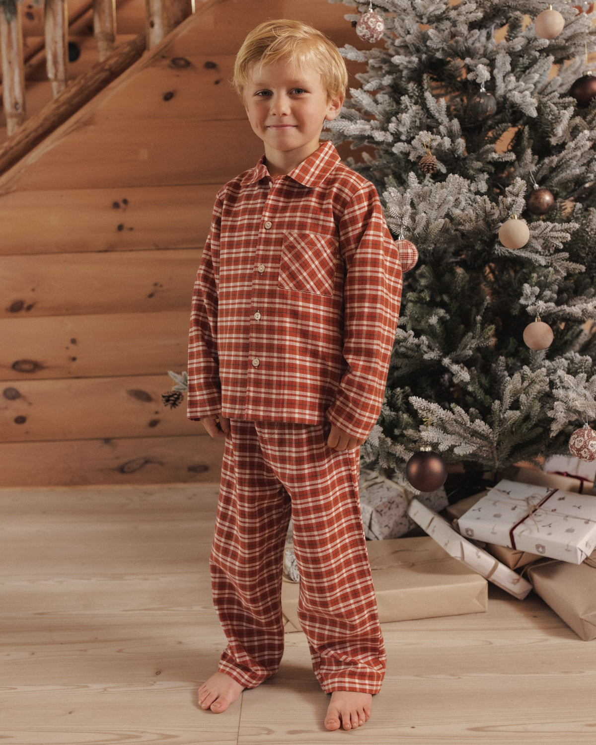Long Sleeve Pajamas Ruby Plaid - Rylee + Cru | Kids Clothes | Trendy Baby Clothes | Modern Infant Outfits |