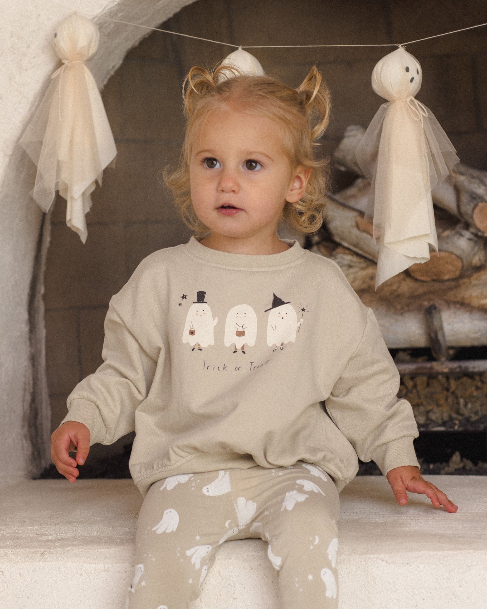 Relaxed Fleece Sweatshirt Trick Or Treat - Rylee + Cru | Kids Clothes | Trendy Baby Clothes | Modern Infant Outfits |