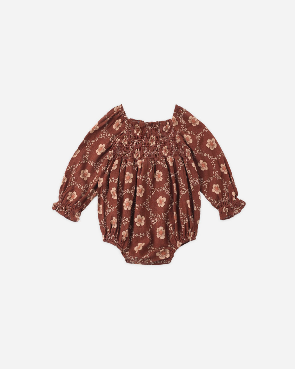 Adelaide Romper Brick Daisies - Rylee + Cru | Kids Clothes | Trendy Baby Clothes | Modern Infant Outfits |