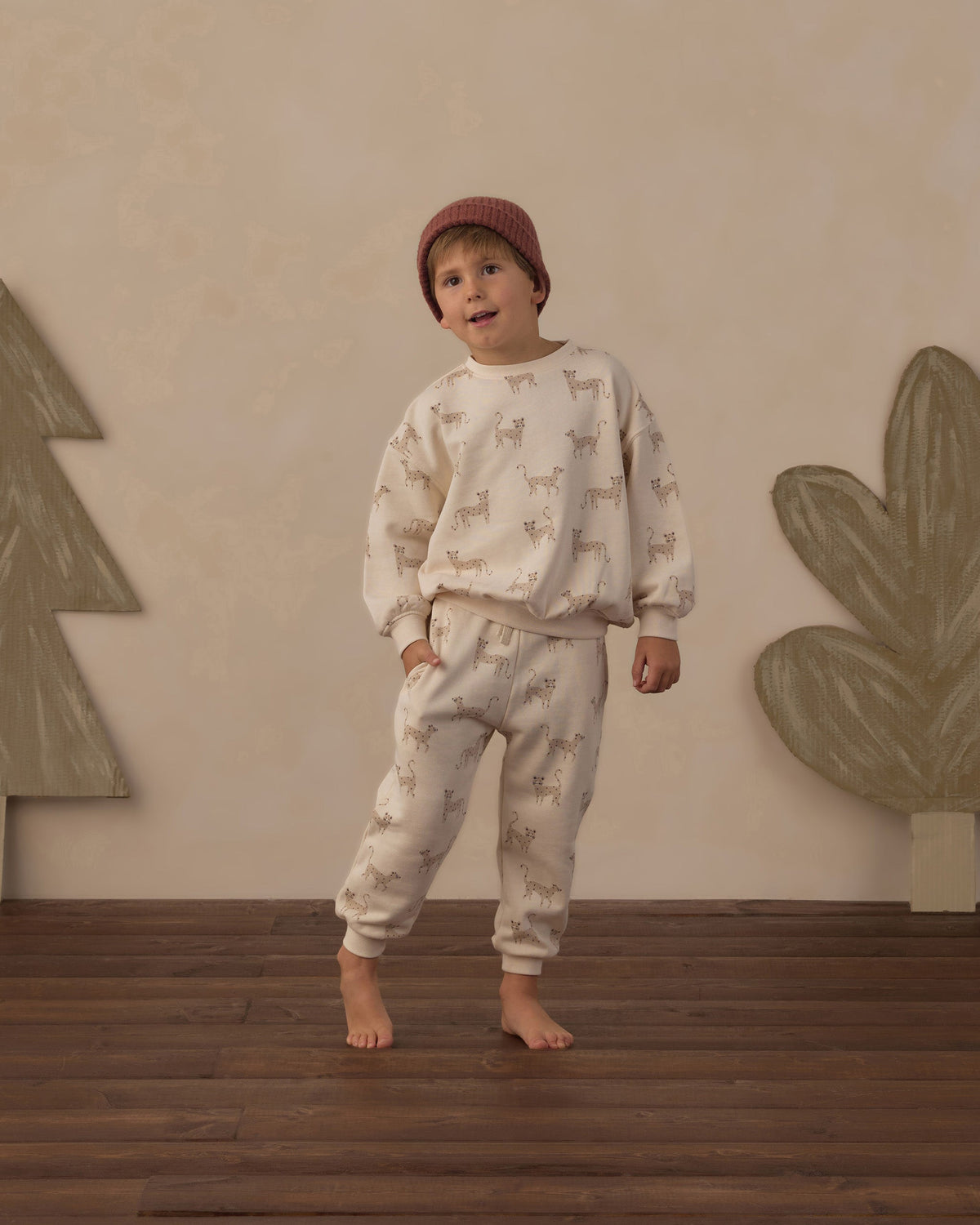 Relaxed Sweatshirt Leopards - Rylee + Cru | Kids Clothes | Trendy Baby Clothes | Modern Infant Outfits |
