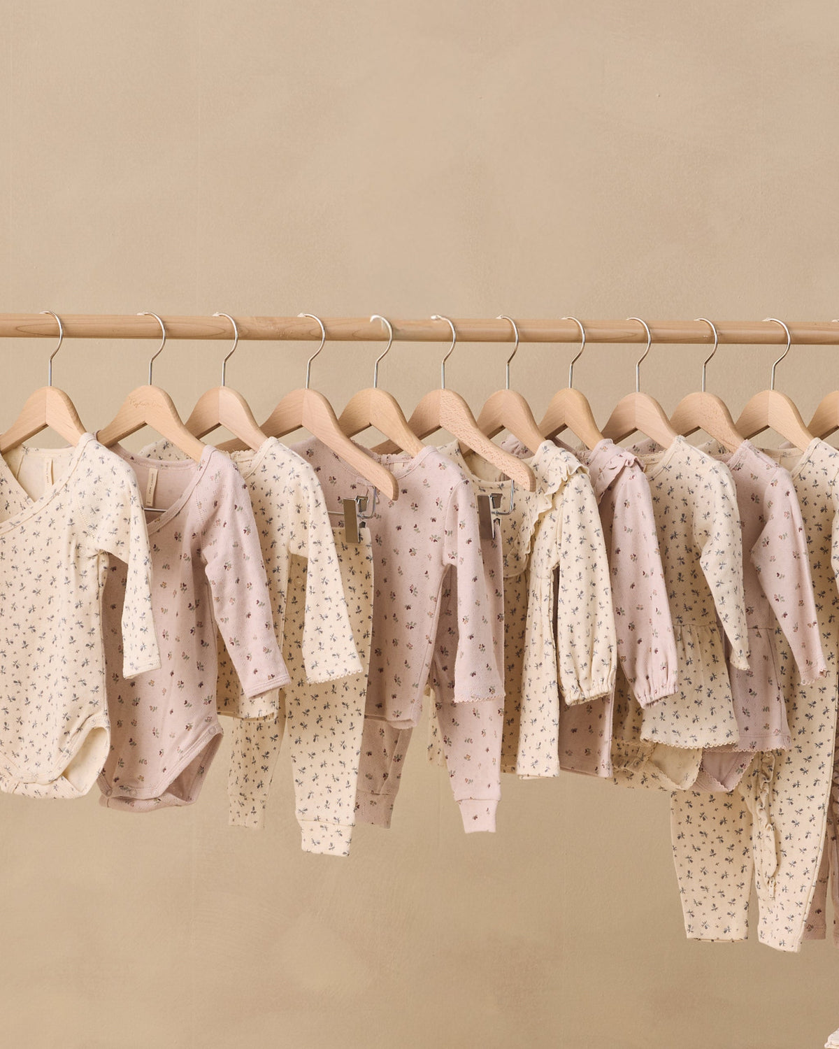 Pointelle Long Sleeve Tee + Legging Heart Ditsy - Rylee + Cru | Kids Clothes | Trendy Baby Clothes | Modern Infant Outfits |
