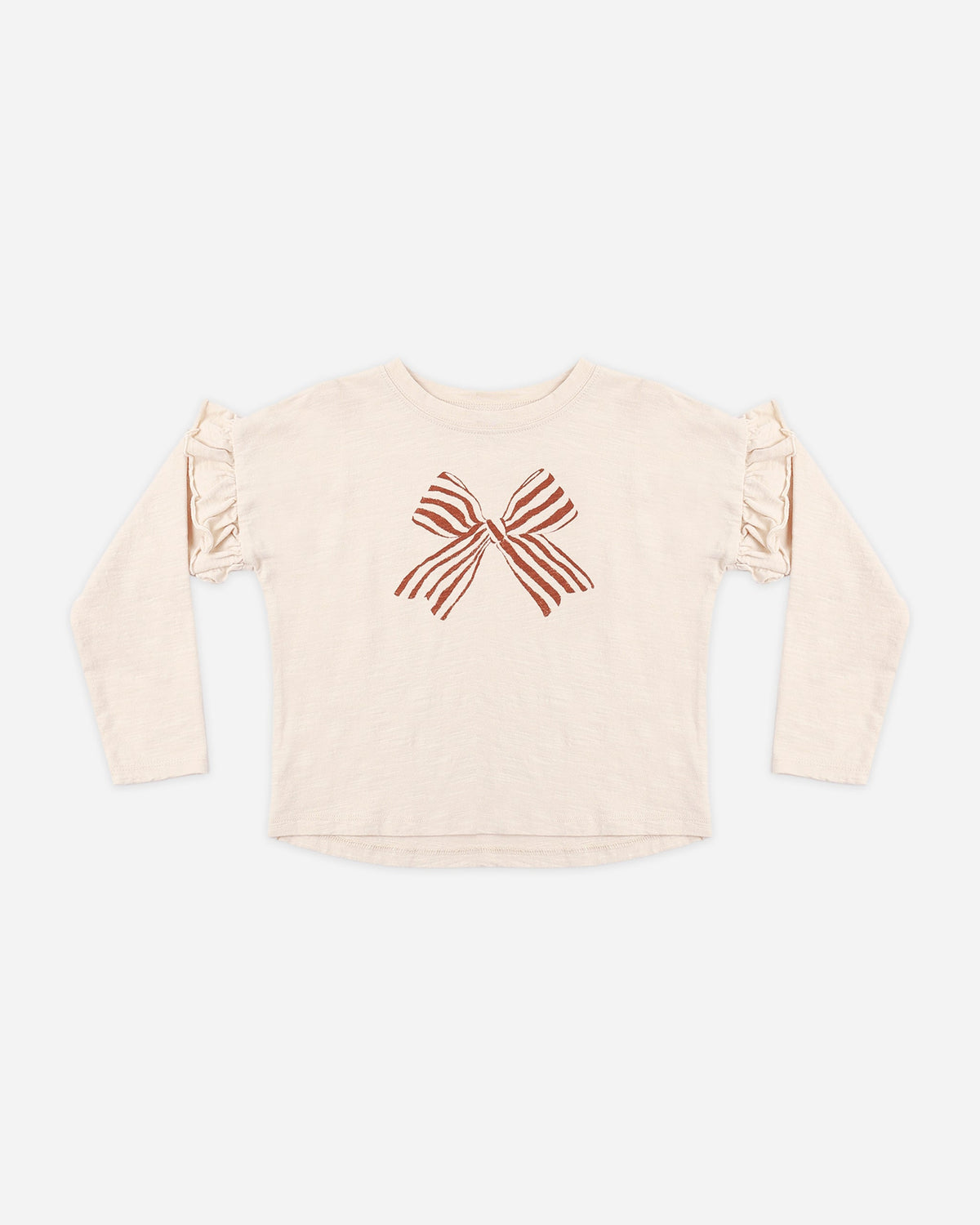 Ruffle Long Sleeve Tee Bow - Rylee + Cru | Kids Clothes | Trendy Baby Clothes | Modern Infant Outfits |