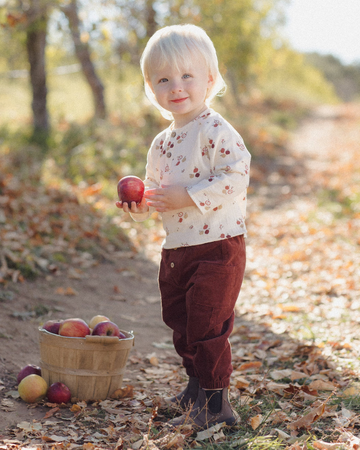 Zion Shirt Apples - Rylee + Cru | Kids Clothes | Trendy Baby Clothes | Modern Infant Outfits |