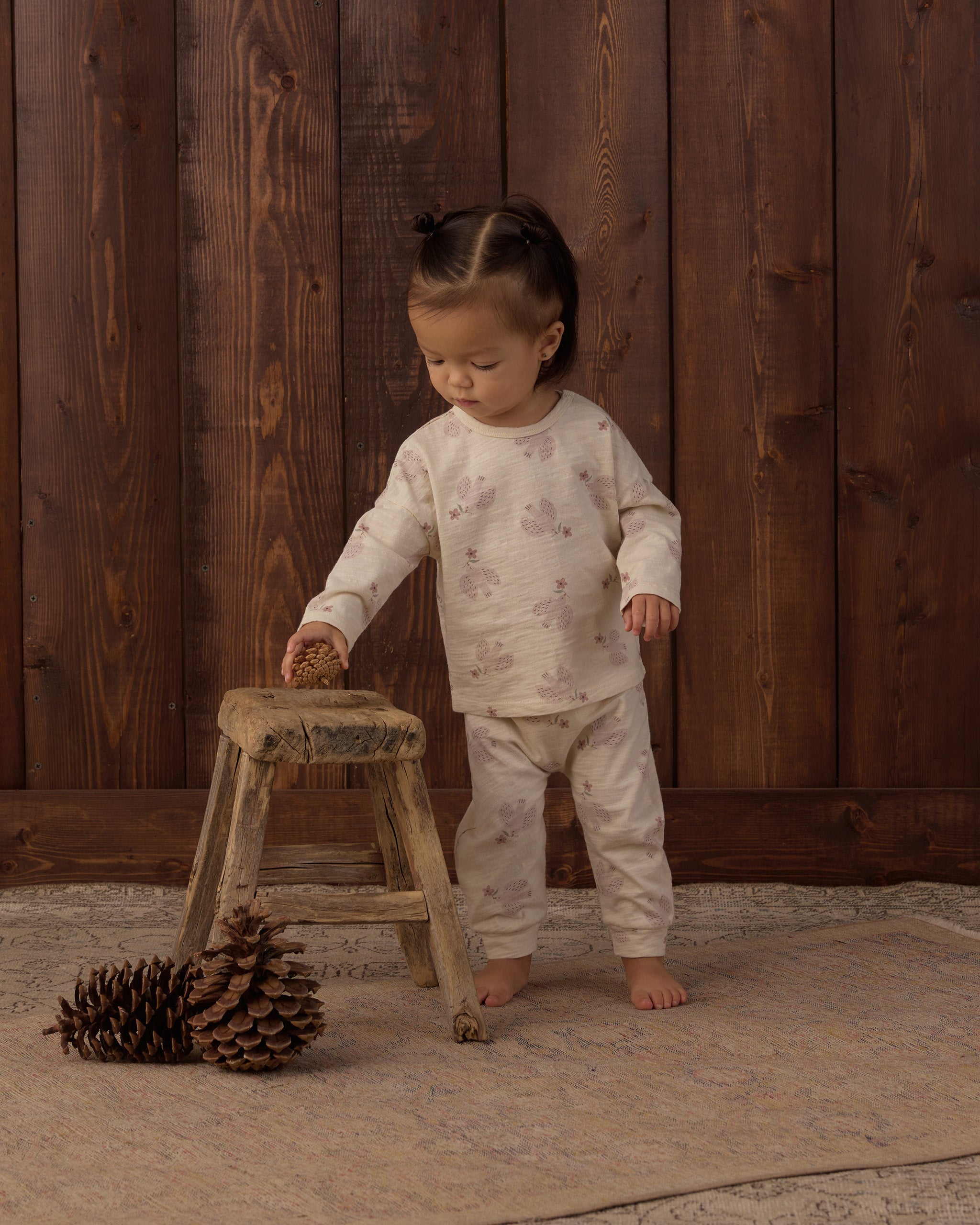 Long Sleeve Tee + Pant Set Sparrows - Rylee + Cru | Kids Clothes | Trendy Baby Clothes | Modern Infant Outfits |