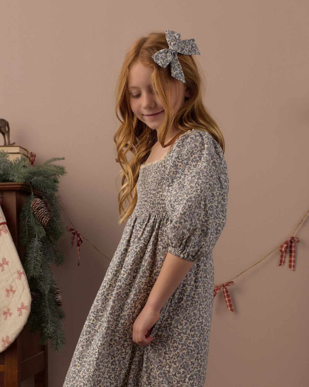 Della Dress Slate Floral - Rylee + Cru | Kids Clothes | Trendy Baby Clothes | Modern Infant Outfits |