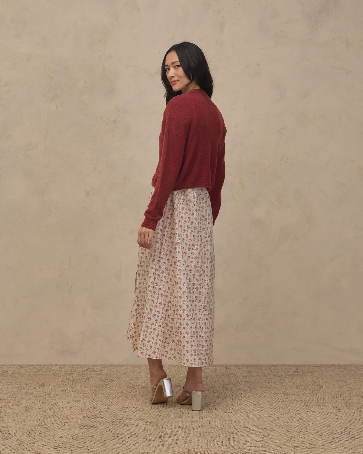 Women's Bow Cardigan Ruby