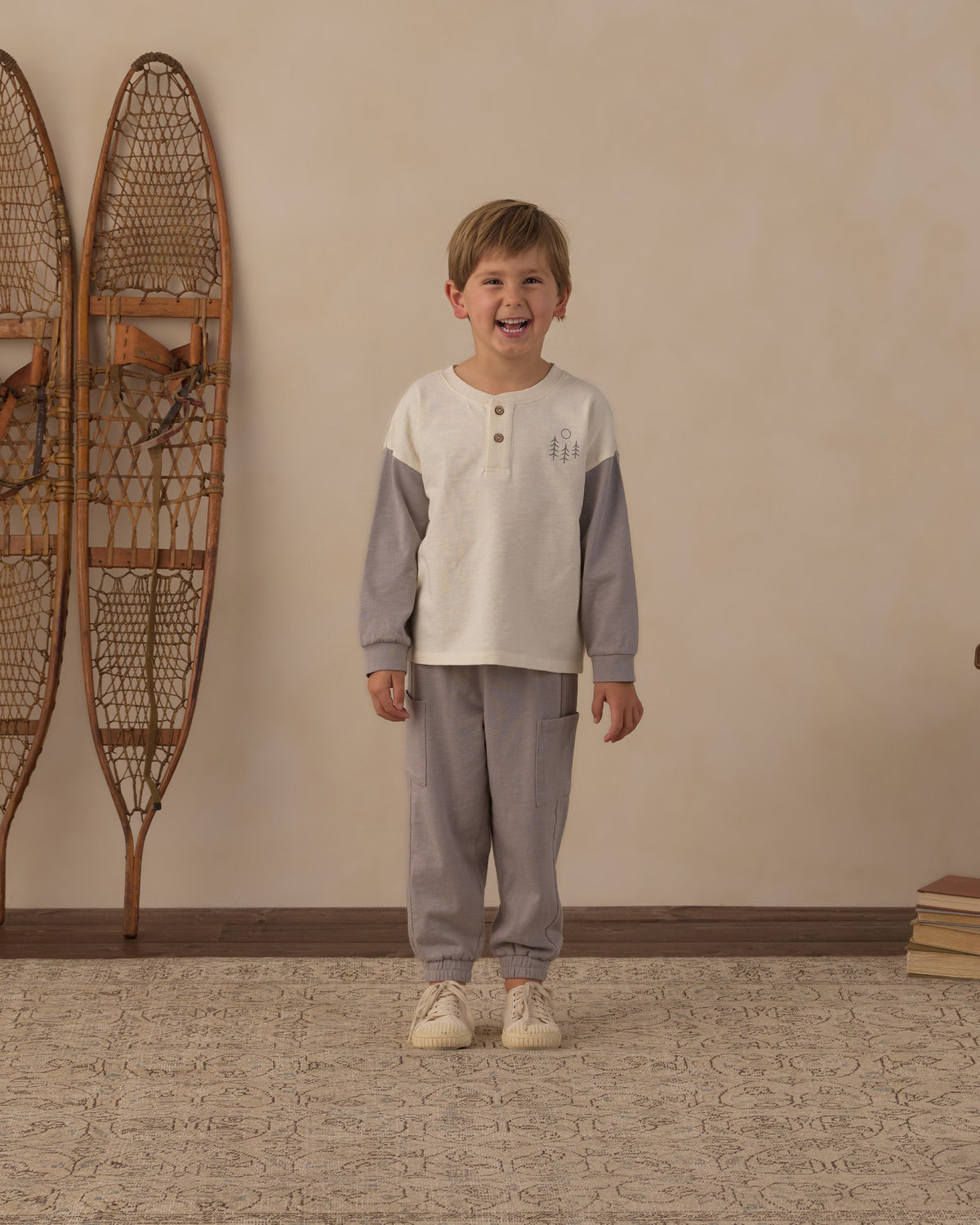 Cargo Jogger Dusty Blue - Rylee + Cru | Kids Clothes | Trendy Baby Clothes | Modern Infant Outfits |