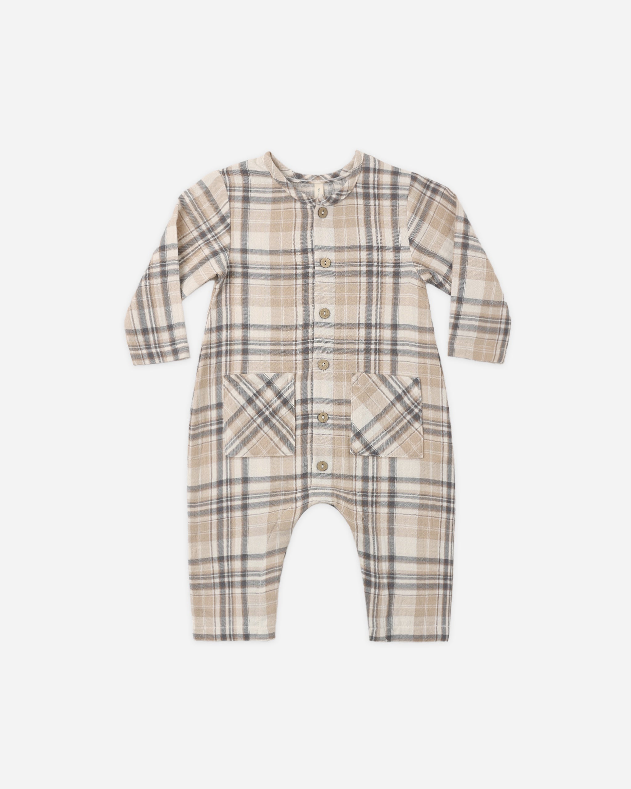 Pocketed Woven Jumpsuit Fall Plaid - Rylee + Cru | Kids Clothes | Trendy Baby Clothes | Modern Infant Outfits |
