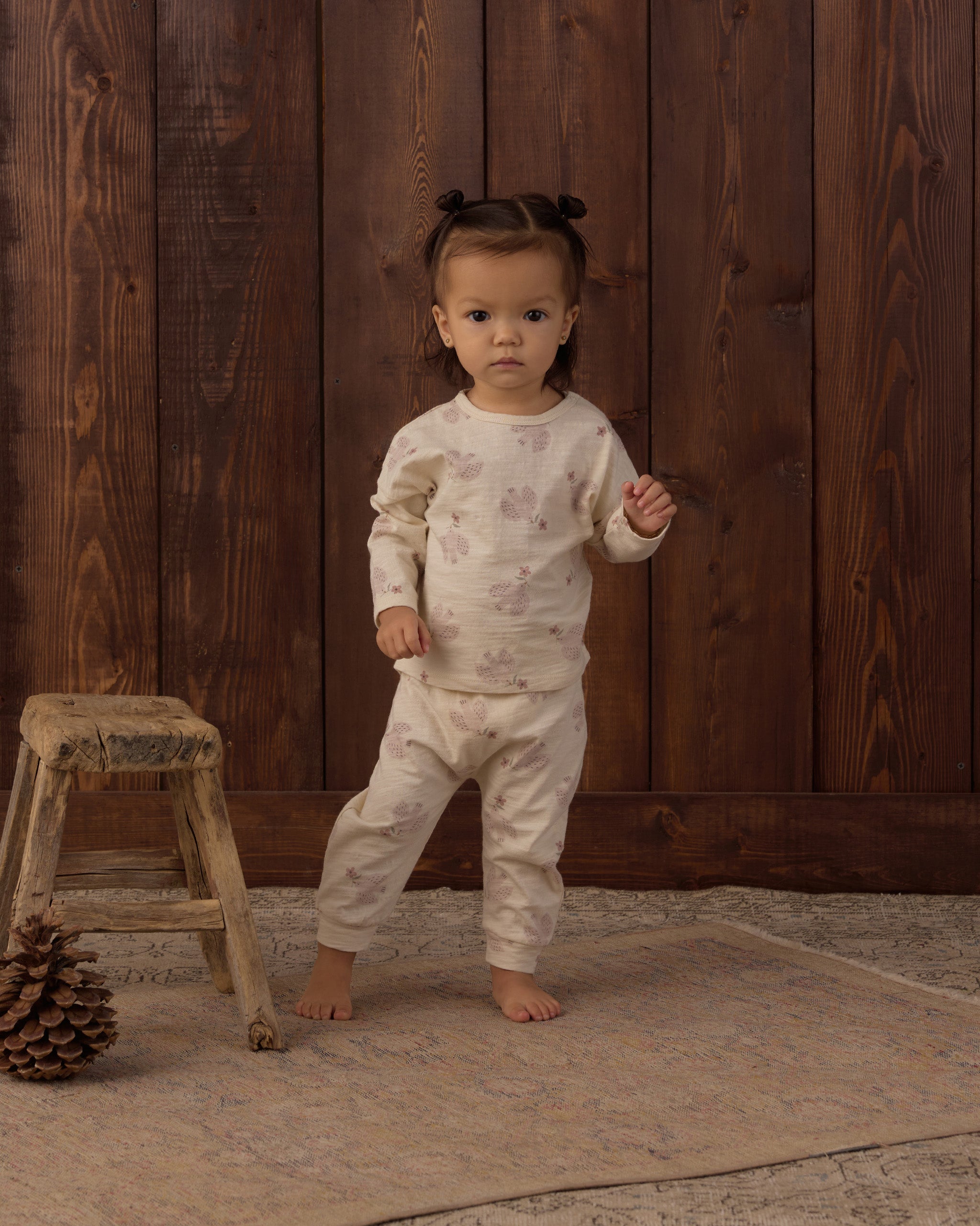 Long Sleeve Tee + Pant Set Sparrows - Rylee + Cru | Kids Clothes | Trendy Baby Clothes | Modern Infant Outfits |
