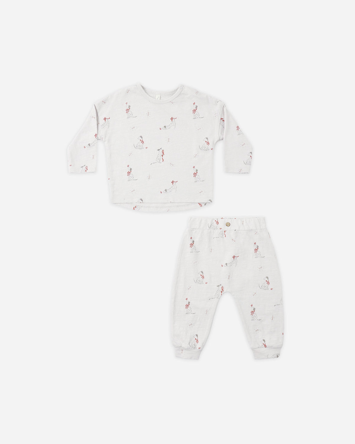 Long Sleeve Tee + Pant Set Dalmatian - Rylee + Cru | Kids Clothes | Trendy Baby Clothes | Modern Infant Outfits |