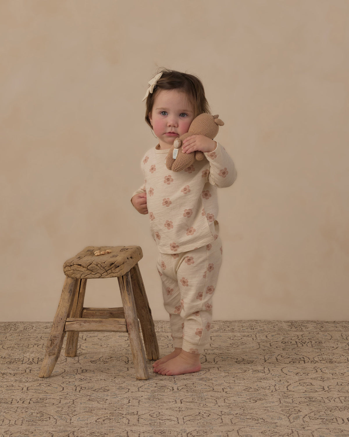 Long Sleeve Tee + Pant Set Pink Daisies - Rylee + Cru | Kids Clothes | Trendy Baby Clothes | Modern Infant Outfits |