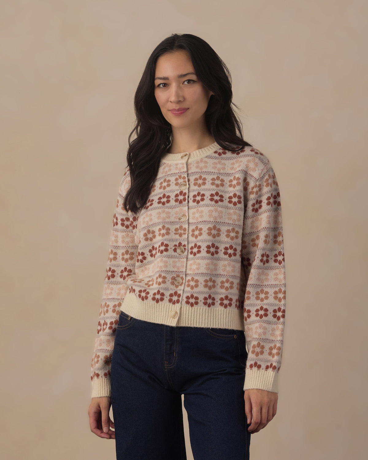 Women's Cheyenne Cardigan Flower Fair Isle - Rylee + Cru | Kids Clothes | Trendy Baby Clothes | Modern Infant Outfits |