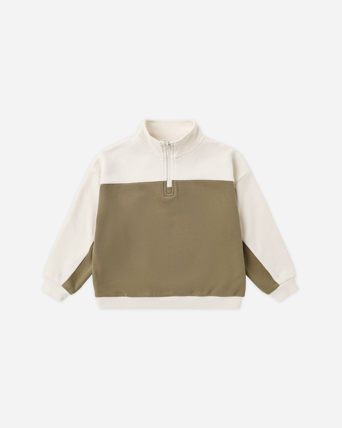 Quarter Zip Crew Olive - Rylee + Cru | Kids Clothes | Trendy Baby Clothes | Modern Infant Outfits |