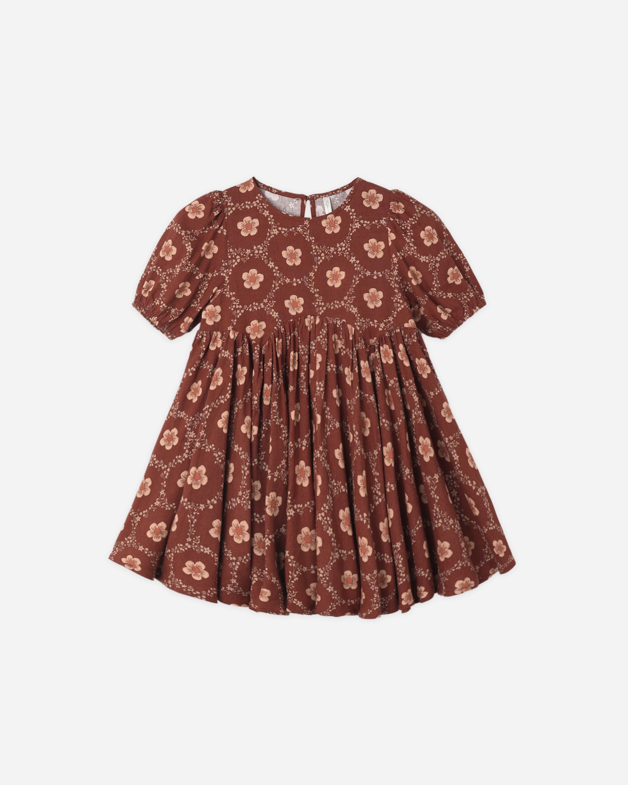 Rose Dress Brick Daisies - Rylee + Cru | Kids Clothes | Trendy Baby Clothes | Modern Infant Outfits |