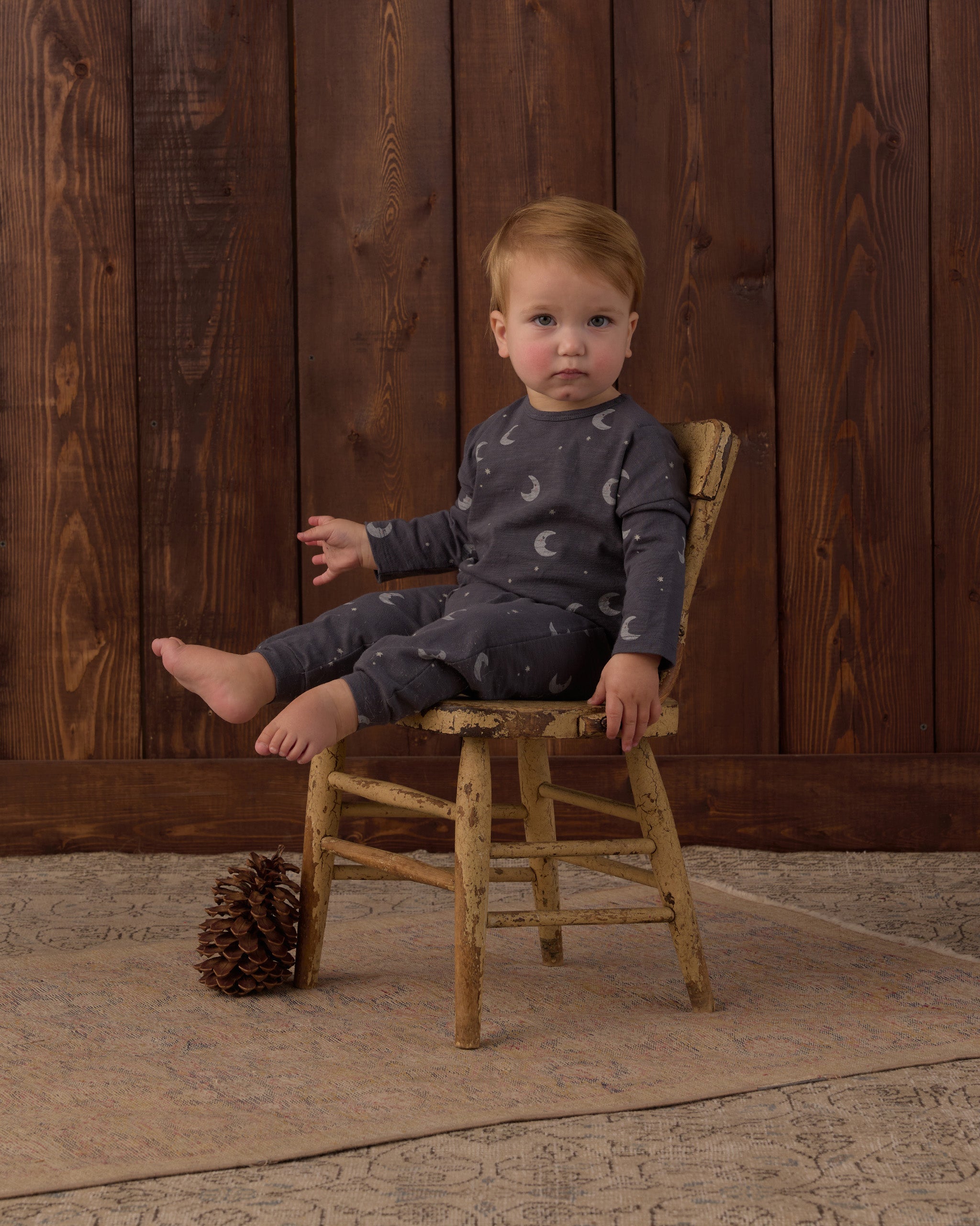 Long Sleeve Tee + Pant Set Moons - Rylee + Cru | Kids Clothes | Trendy Baby Clothes | Modern Infant Outfits |