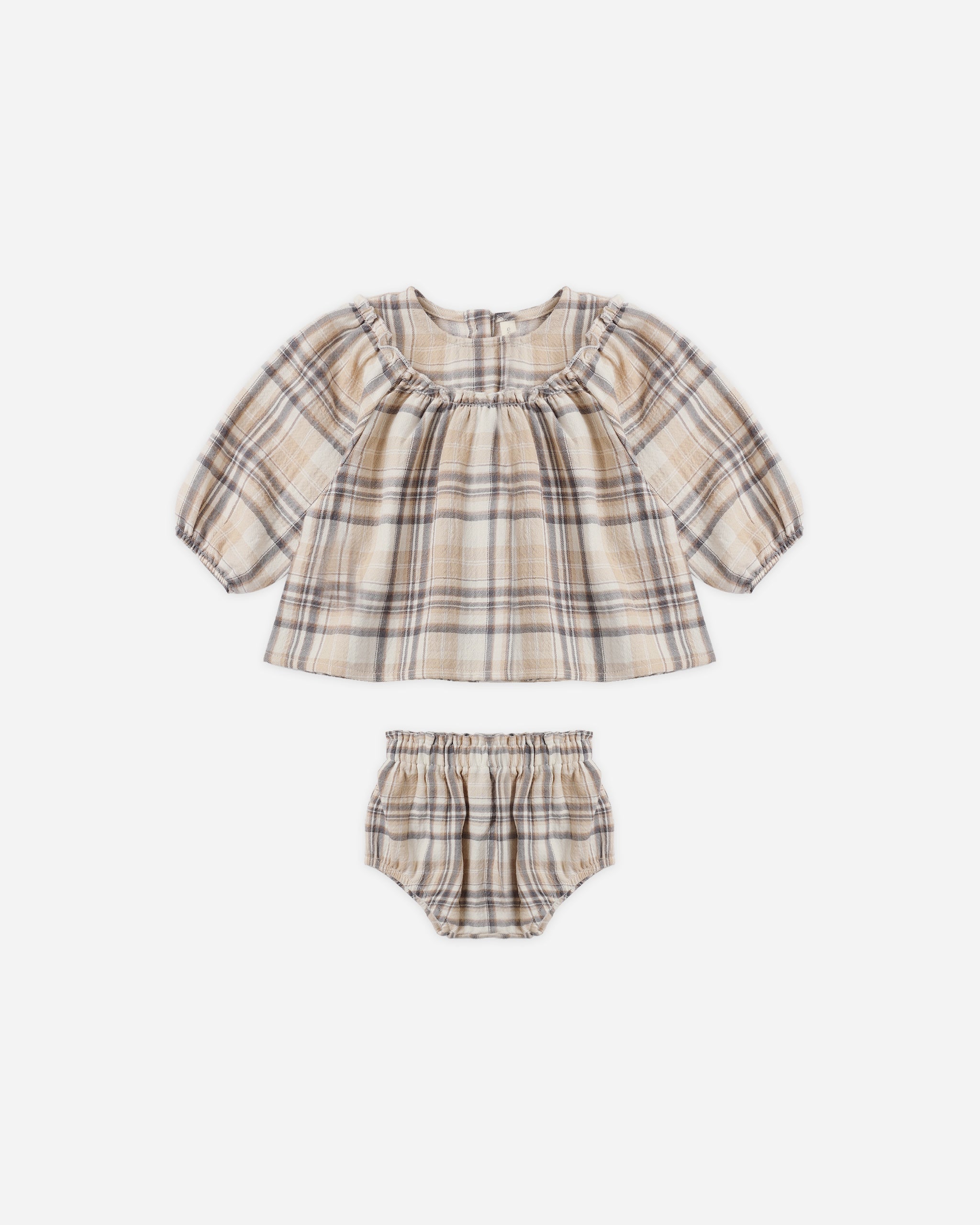 Mia Top + Bloomer Set Fall Plaid - Rylee + Cru | Kids Clothes | Trendy Baby Clothes | Modern Infant Outfits |