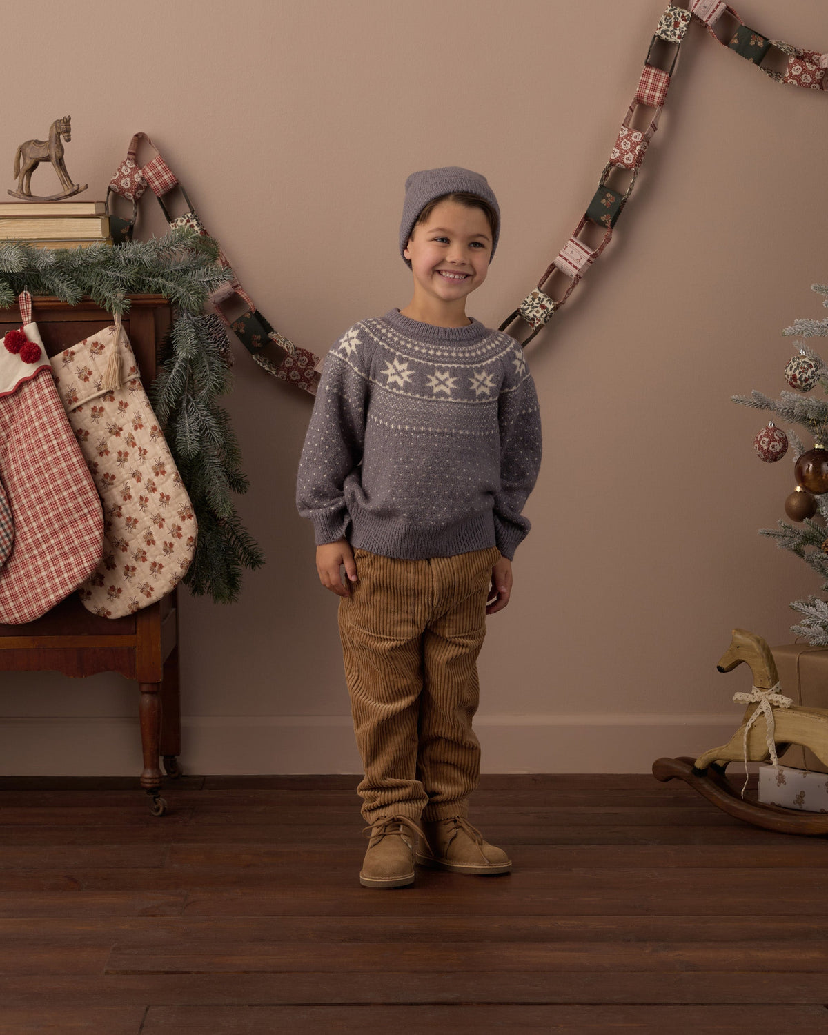 Fair Isle Sweater Slate - Rylee + Cru | Kids Clothes | Trendy Baby Clothes | Modern Infant Outfits |