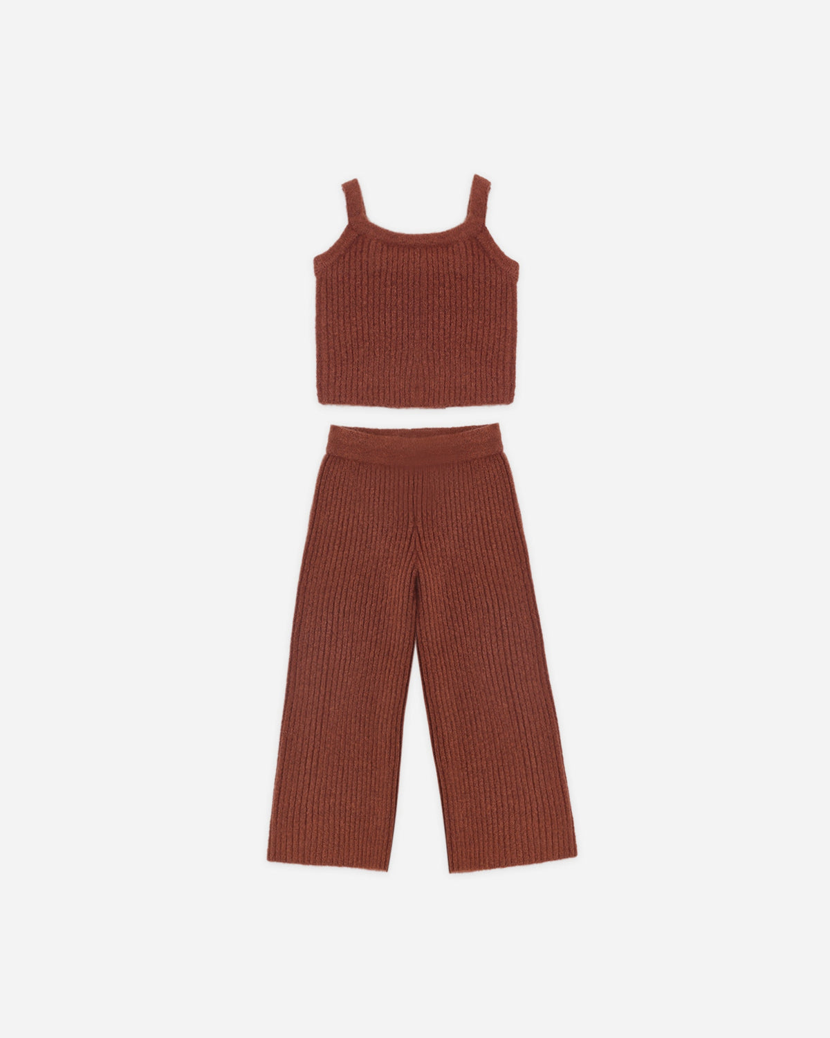 Fuzzy Knit Lounge Set Brick - Rylee + Cru | Kids Clothes | Trendy Baby Clothes | Modern Infant Outfits |