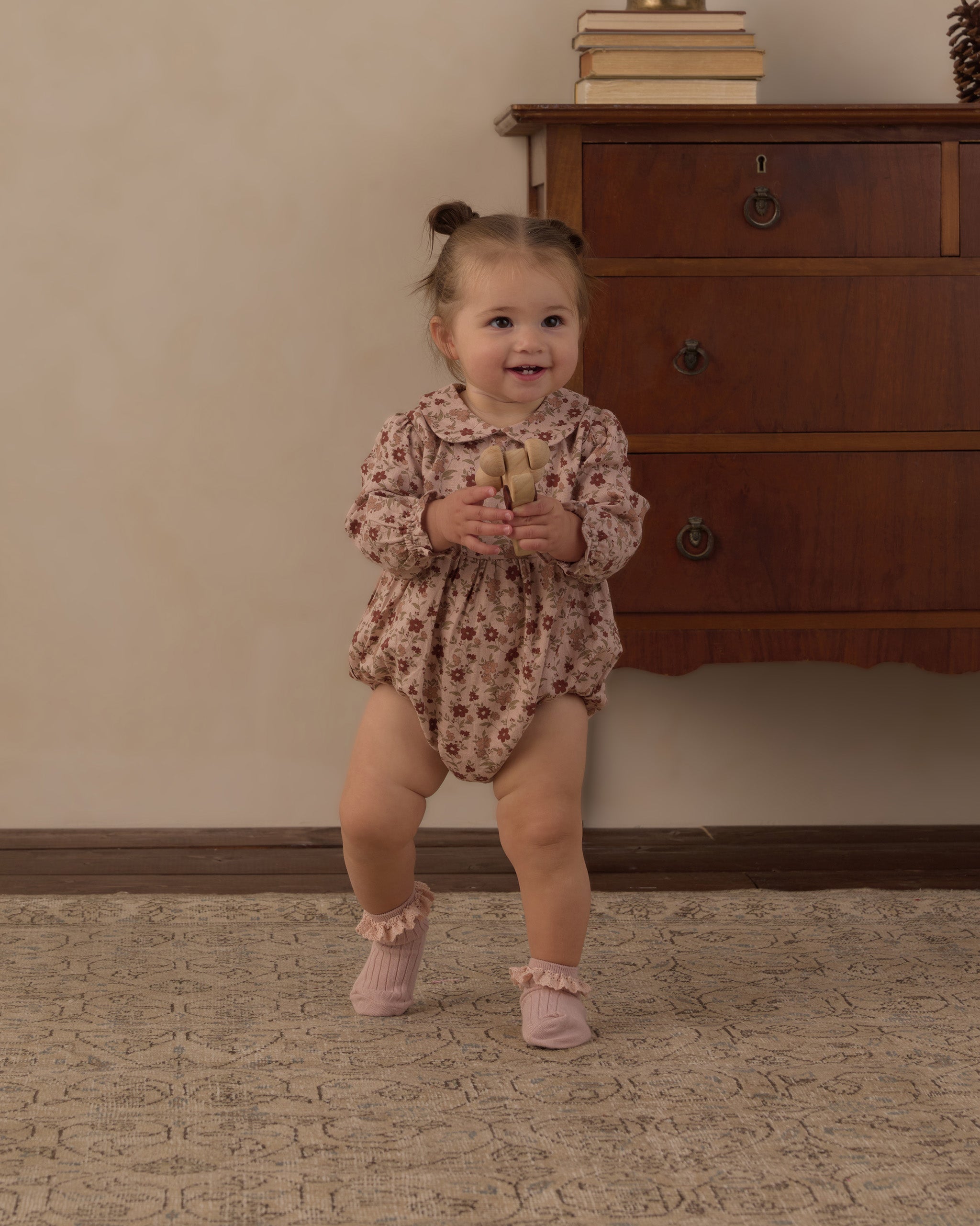 Cora Romper Pink Floral - Rylee + Cru | Kids Clothes | Trendy Baby Clothes | Modern Infant Outfits |