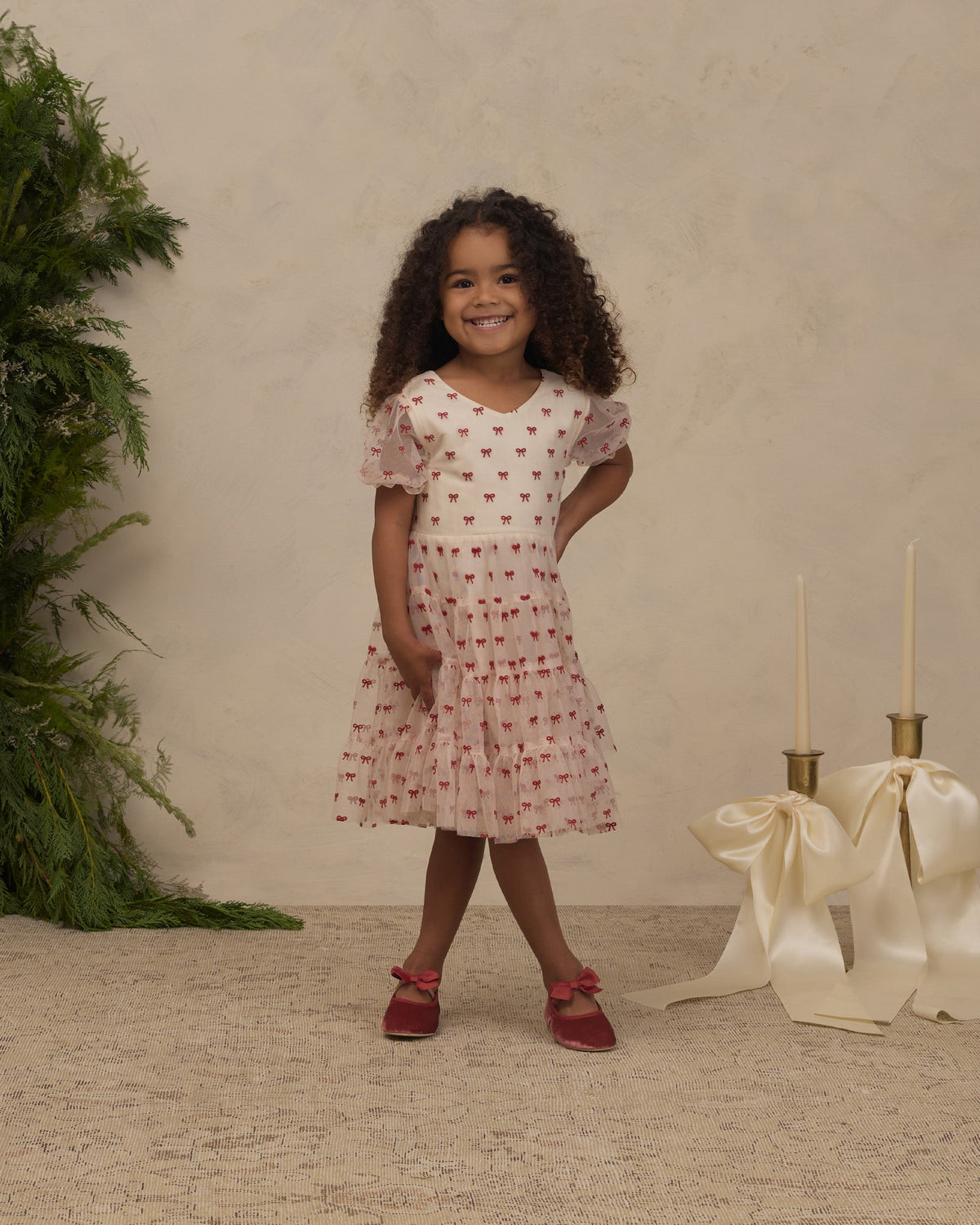 Dottie Dress Ruby Bows