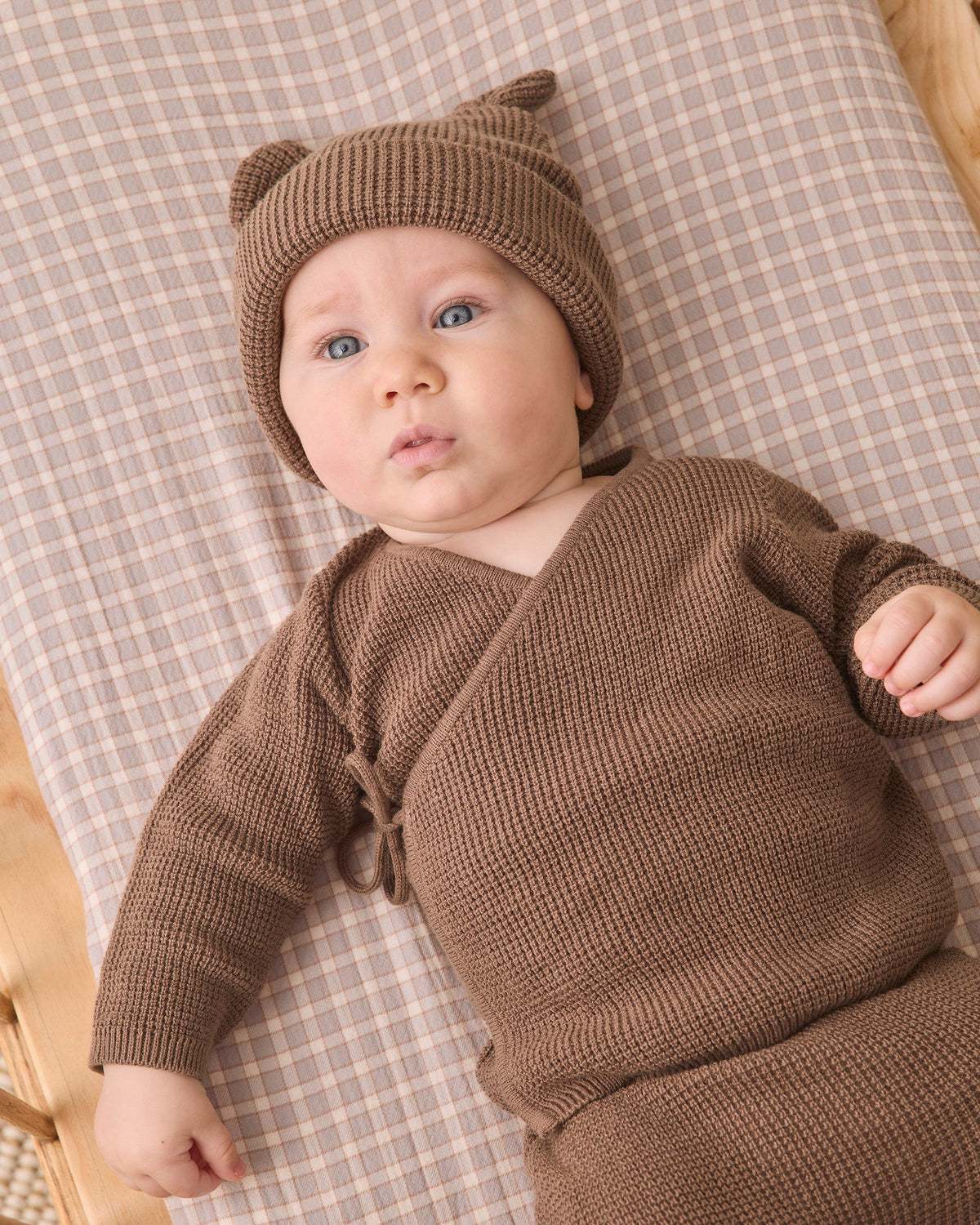 Baby Bear Beanie Cocoa - Rylee + Cru | Kids Clothes | Trendy Baby Clothes | Modern Infant Outfits |