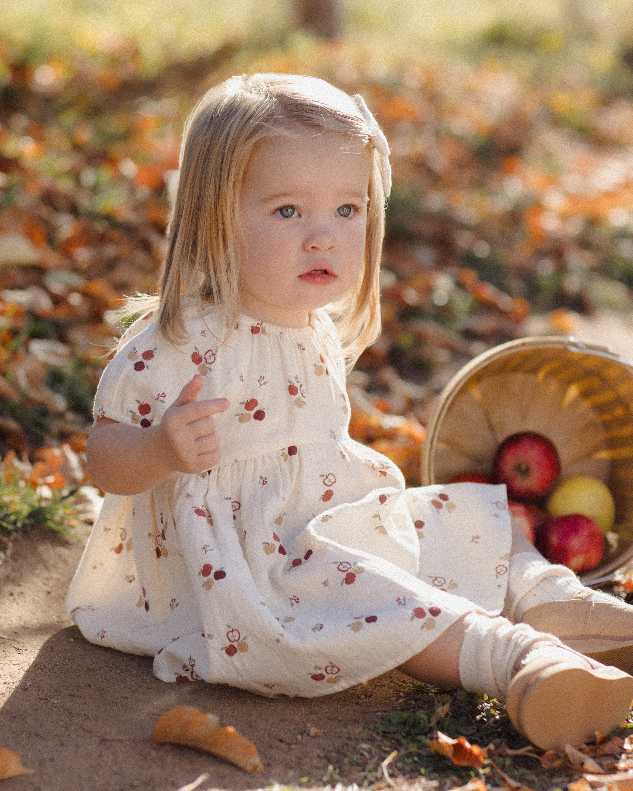 Bella Dress Apples - Rylee + Cru | Kids Clothes | Trendy Baby Clothes | Modern Infant Outfits |